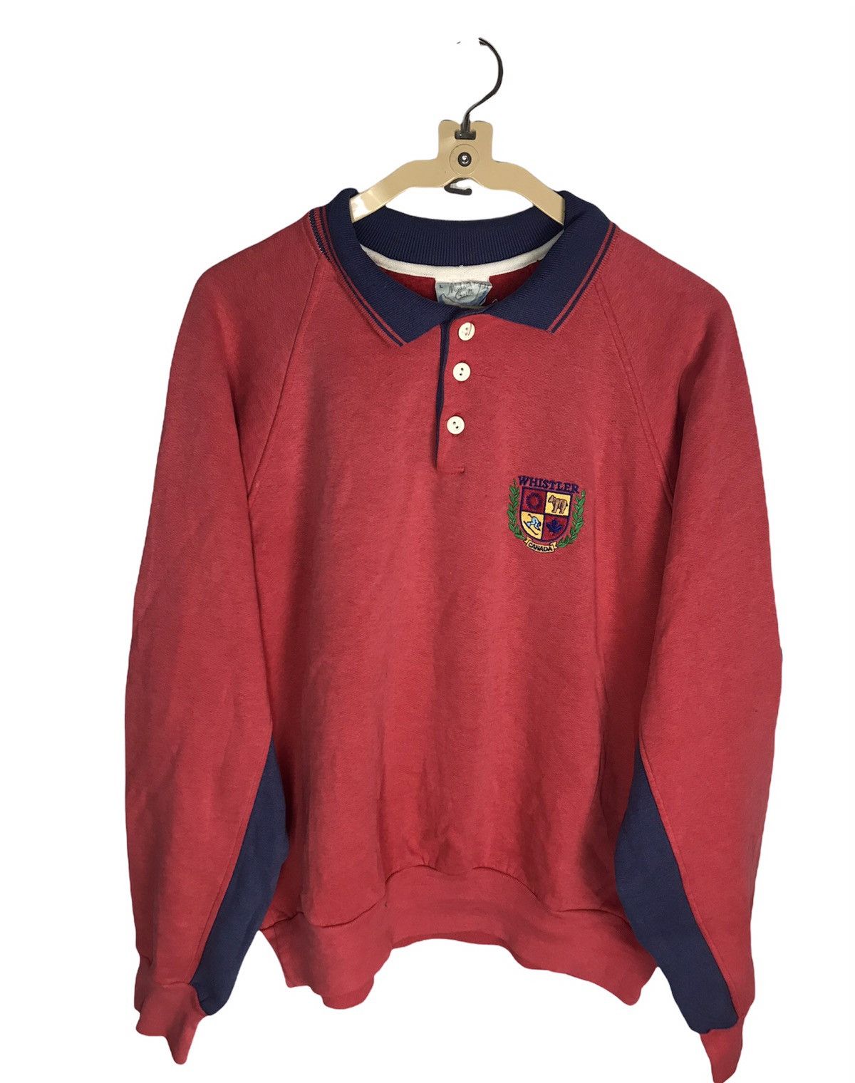 Vintage whistler sweatshirt half button