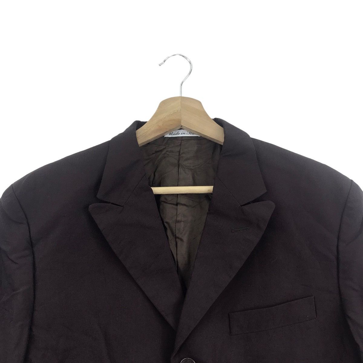 Tornado Mart CARPINI Tornado Mart Brown Plain Blazer Coat Size US S / EU 44-46 / 1 - 2 Thumbnail