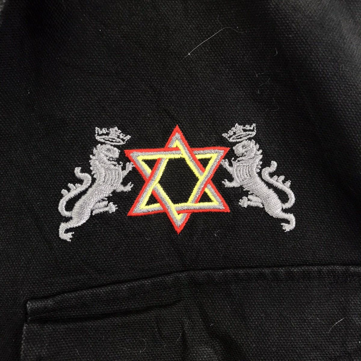 Vintage CORAL CLIFF Embroidered Logo Black Jeans Multi Pocket Bomber Size US XL / EU 56 / 4 - 3 Thumbnail