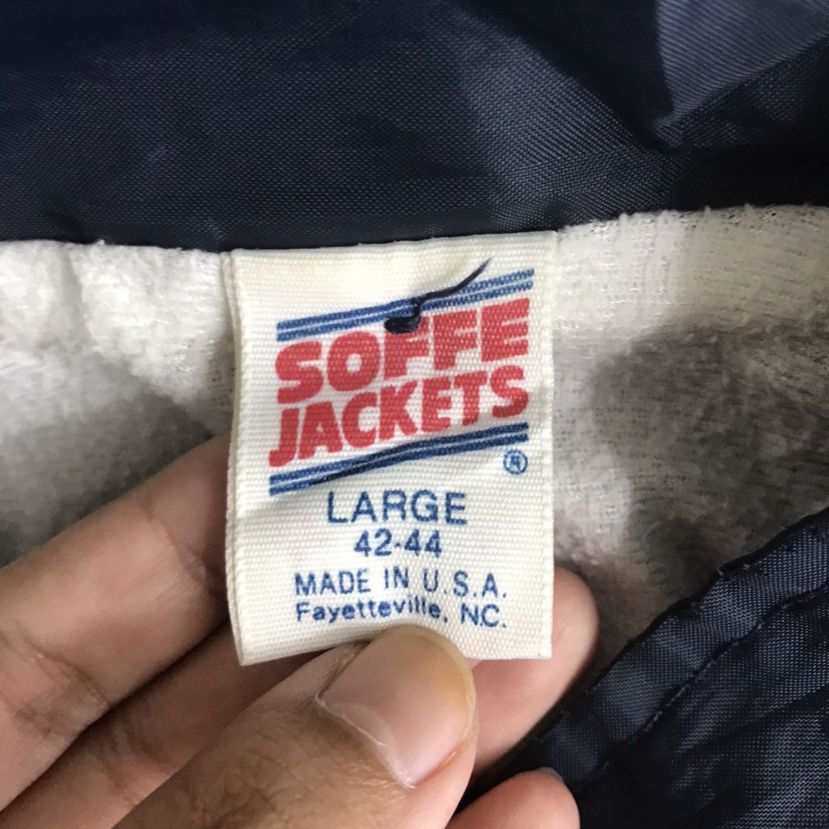Vintage Vintage 90s SOFFE JACKETS Navy Windbreaker Coach Jacket Size US L / EU 52-54 / 3 - 4 Thumbnail