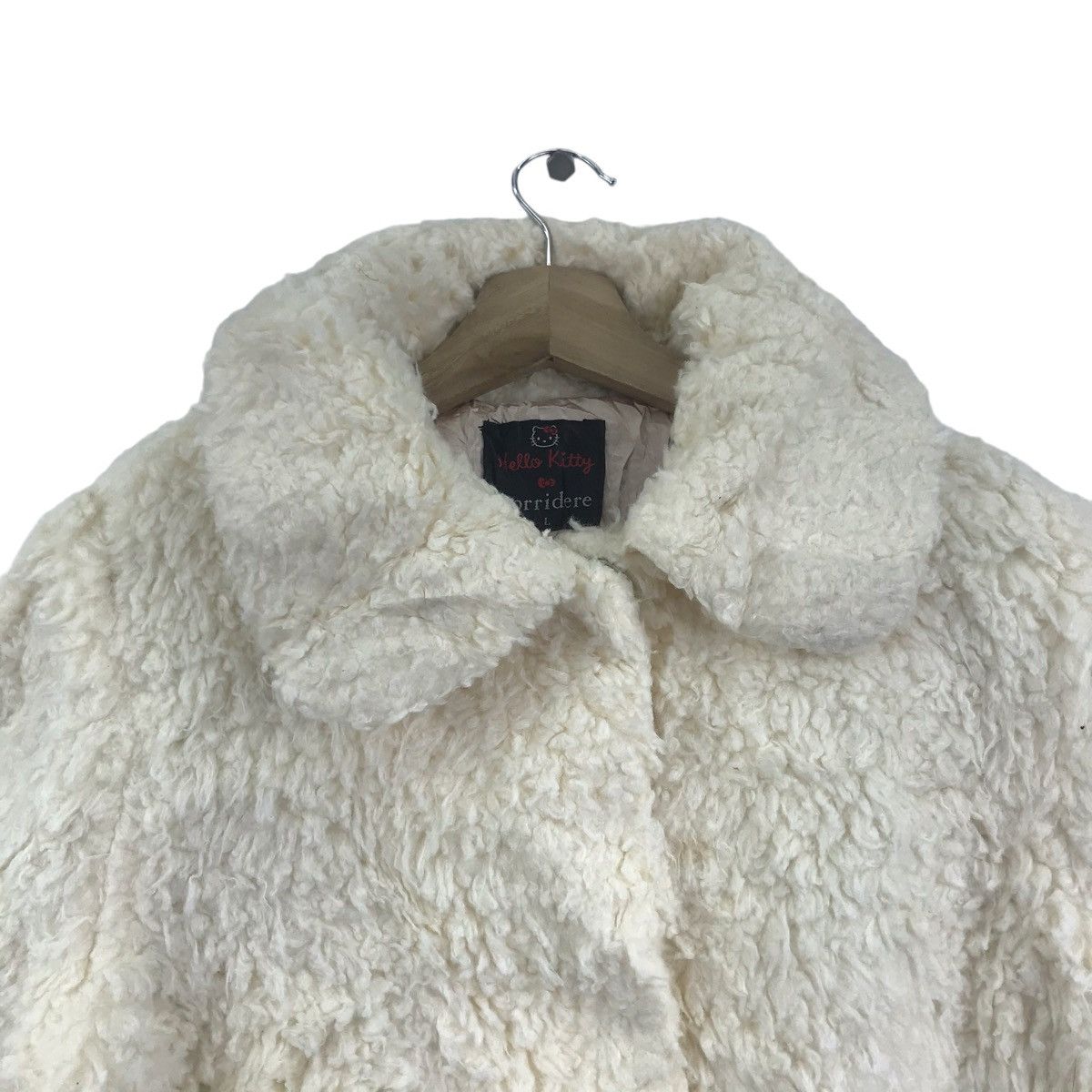 Vintage HELLO KITTY X SORRIDERE Retro Sherpa White Heavy Coat Size US L / EU 52-54 / 3 - 2 Thumbnail