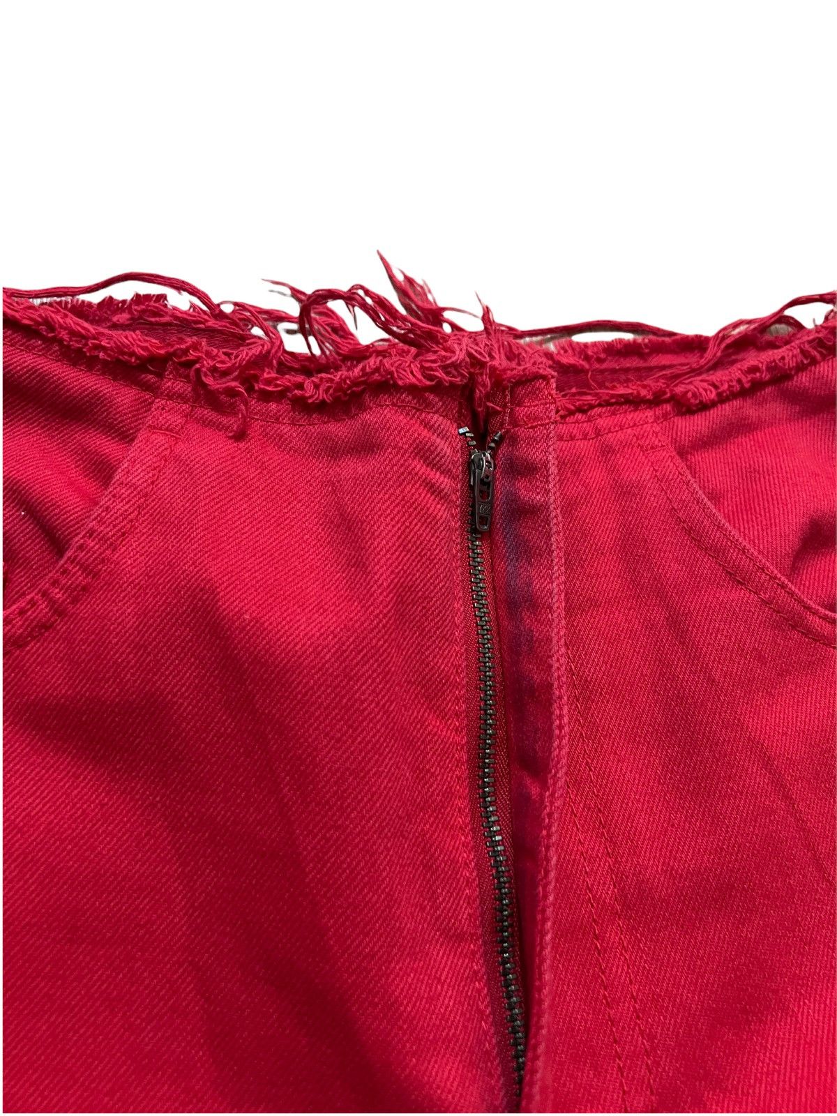 Opening Ceremony Red Distressed Ripped Denim Size US 26 / EU 42 - 3 Thumbnail