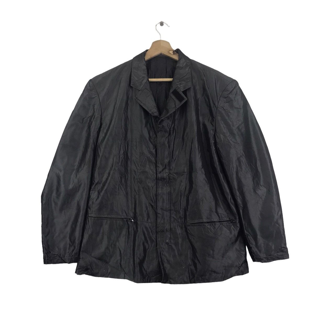 Vintage MIRA MODA Italy Plain Black Bomber Jacket Size US M / EU 48-50 / 2 - 1 Thumbnail