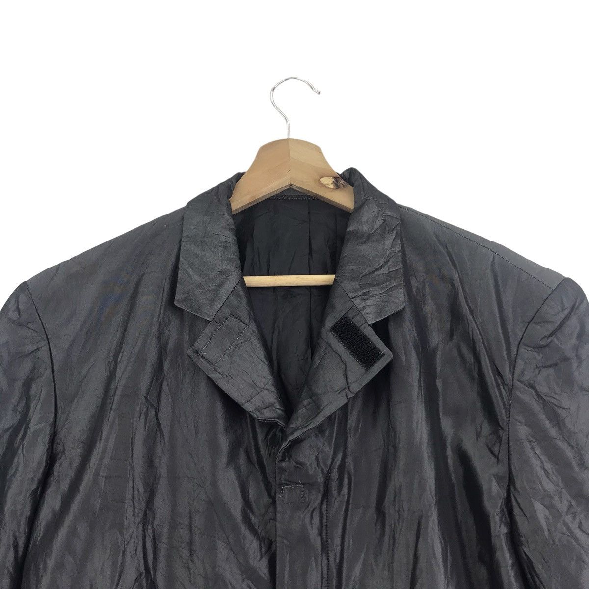 Vintage MIRA MODA Italy Plain Black Bomber Jacket Size US M / EU 48-50 / 2 - 2 Thumbnail