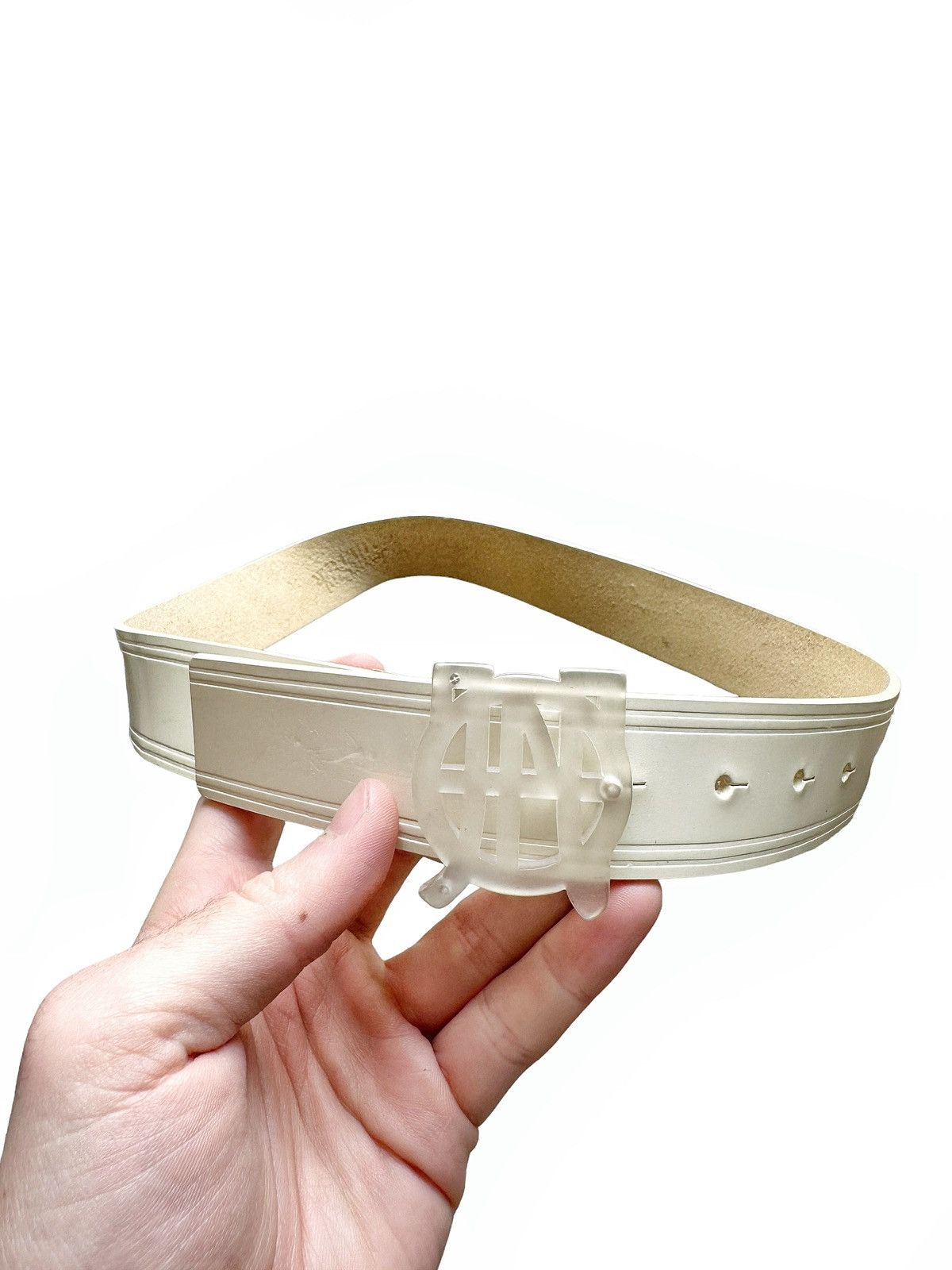 Jean Paul Gaultier 1990’s Cyber Logo Clear Belt Size ONE SIZE - 2 Thumbnail