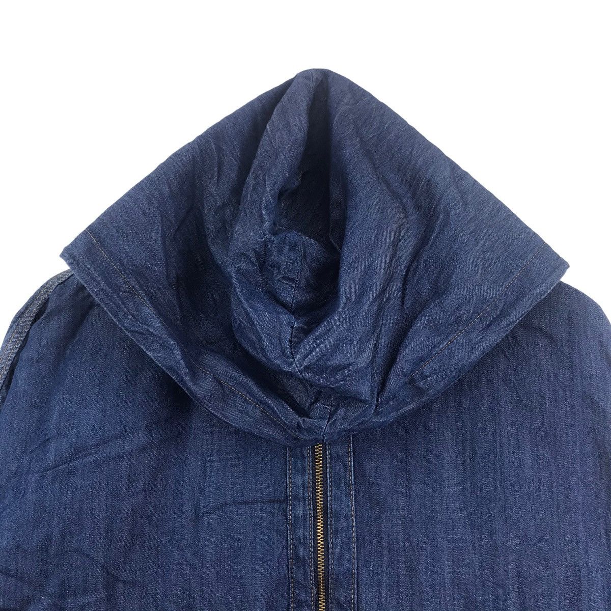 Japanese Brand GU Japanese Brand Anarok Hooded Denim Blue Jacket Size US L / EU 52-54 / 3 - 2 Thumbnail