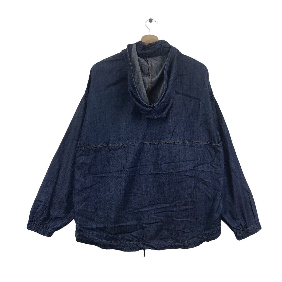 Japanese Brand GU Japanese Brand Anarok Hooded Denim Blue Jacket Size US L / EU 52-54 / 3 - 5 Thumbnail