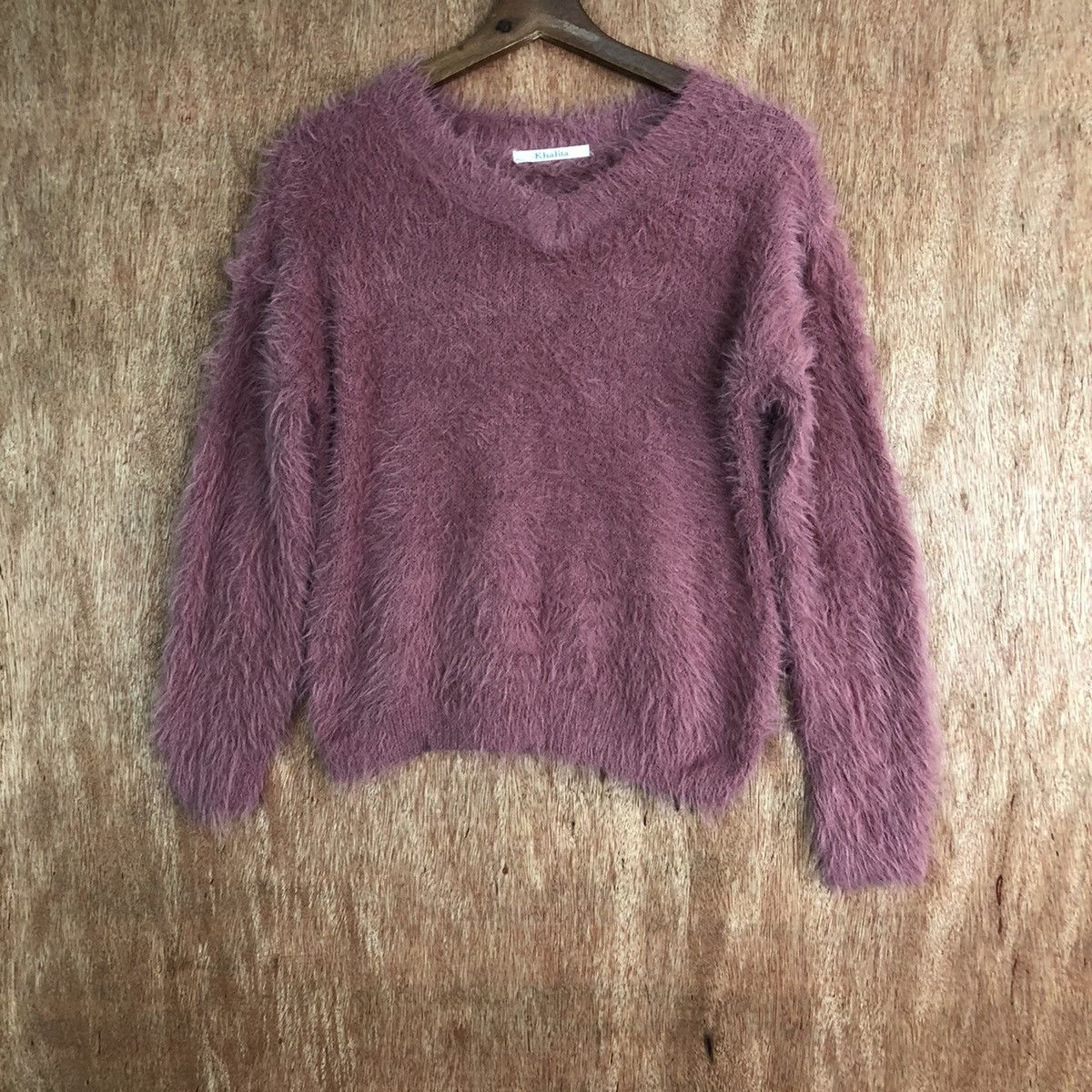 Homespun Knitwear Khalita Pink Shag Shaggy Fur Mohair Knitwear #6653 Size M / US 6-8 / IT 42-44 - 3 Thumbnail