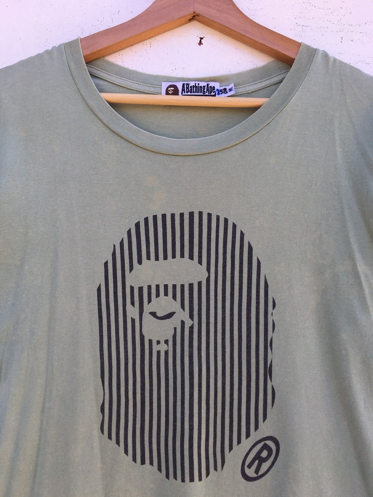 Bape Stripe Ape Head Tee Size US M / EU 48-50 / 2 - 5 Thumbnail