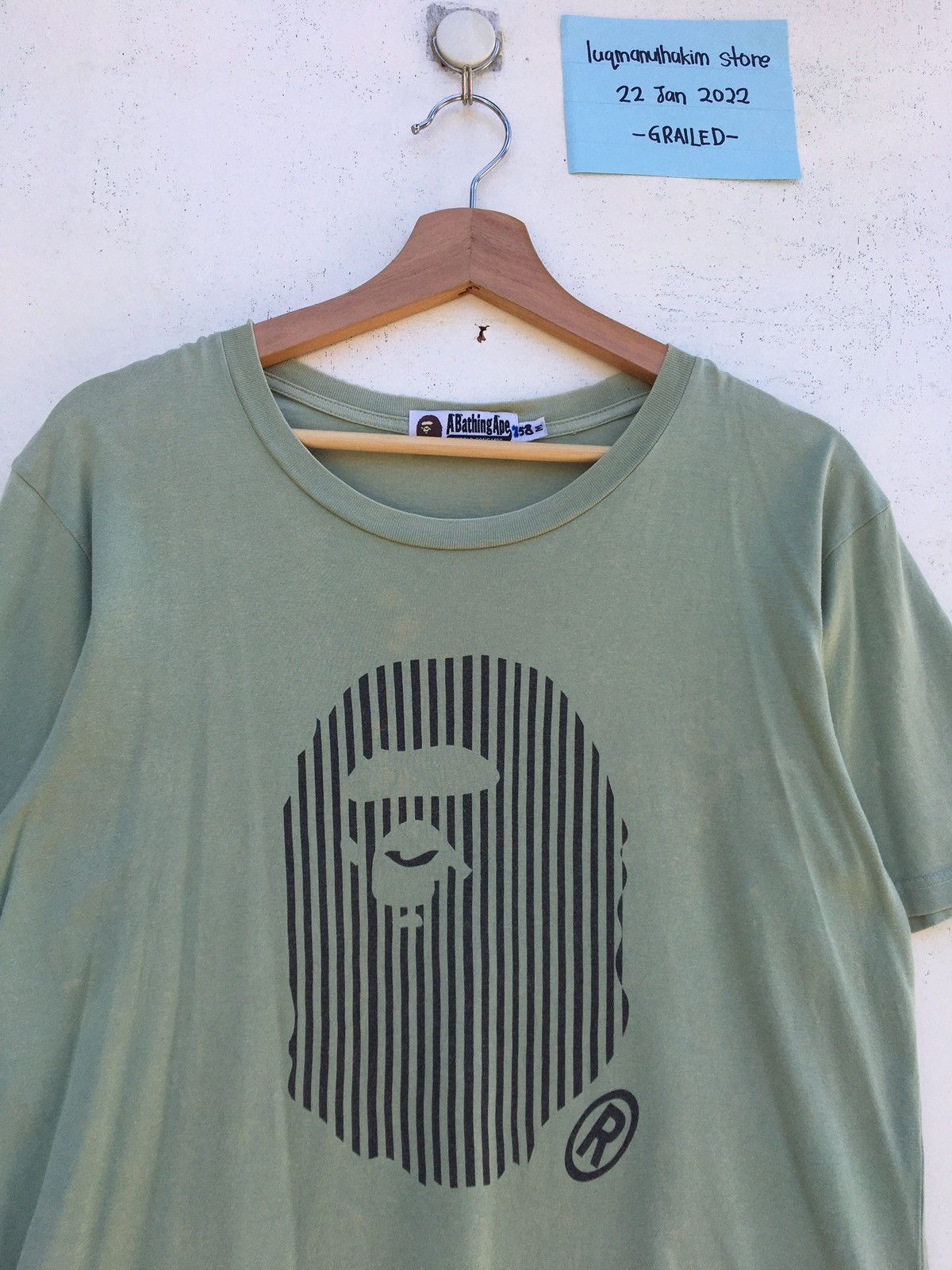 Bape Stripe Ape Head Tee Size US M / EU 48-50 / 2 - 1 Thumbnail