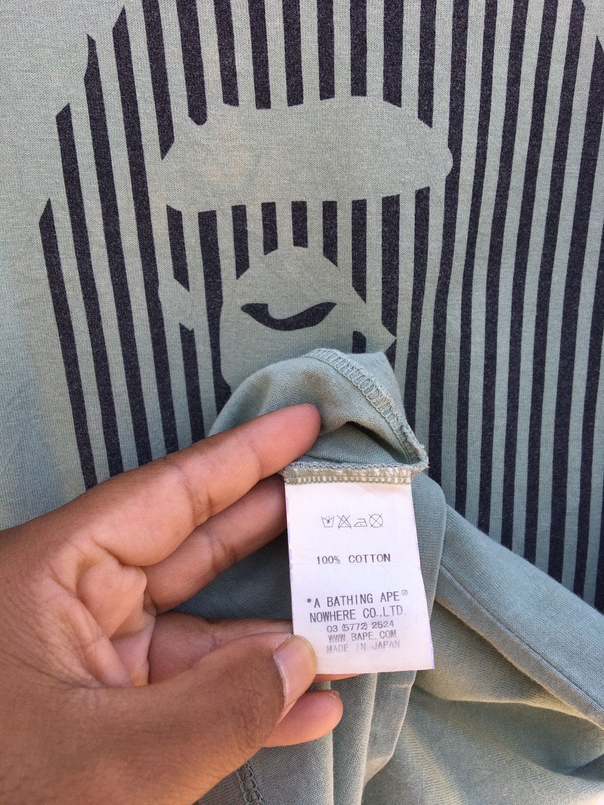 Bape Stripe Ape Head Tee Size US M / EU 48-50 / 2 - 9 Thumbnail