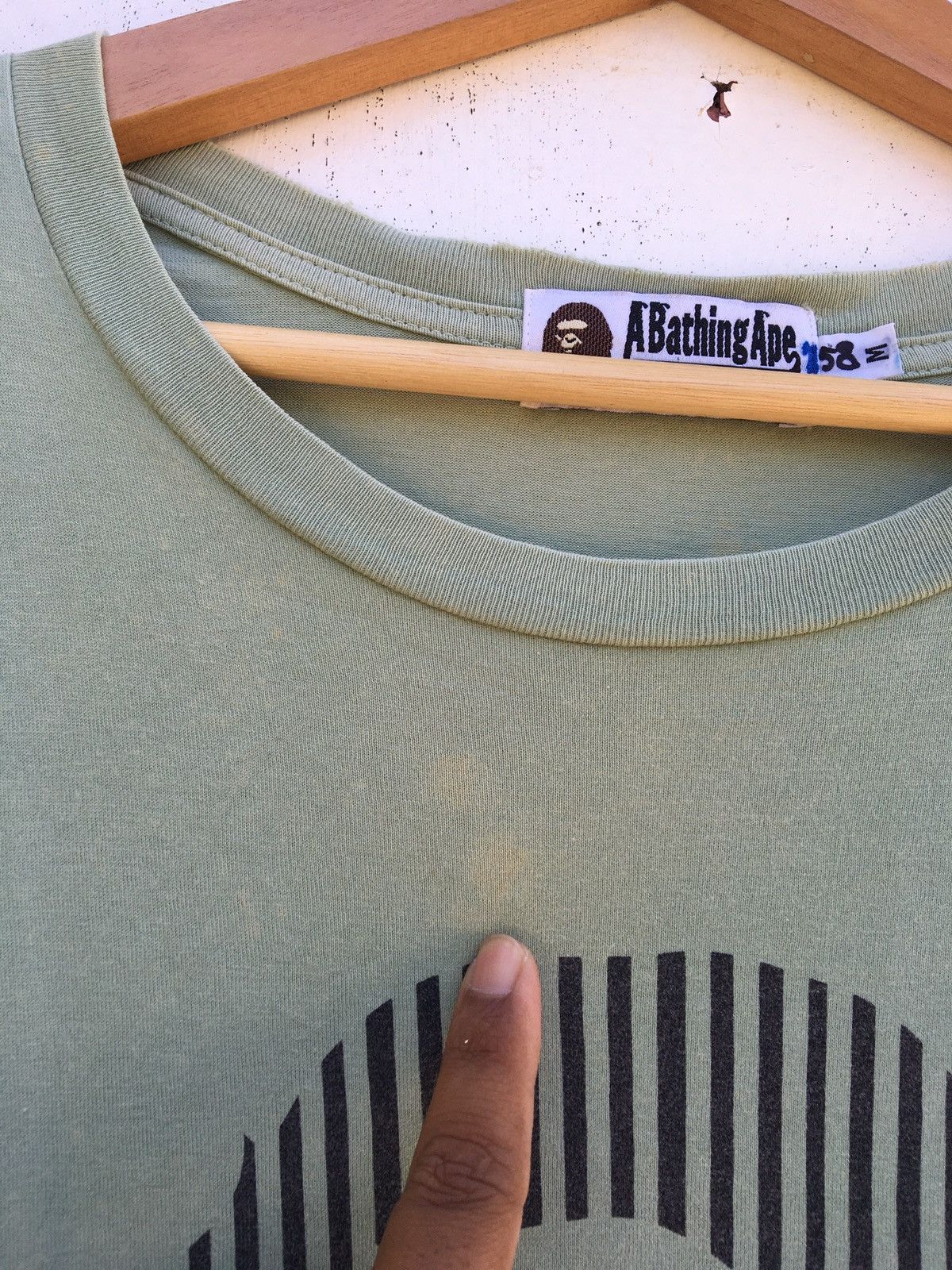 Bape Stripe Ape Head Tee Size US M / EU 48-50 / 2 - 13 Thumbnail