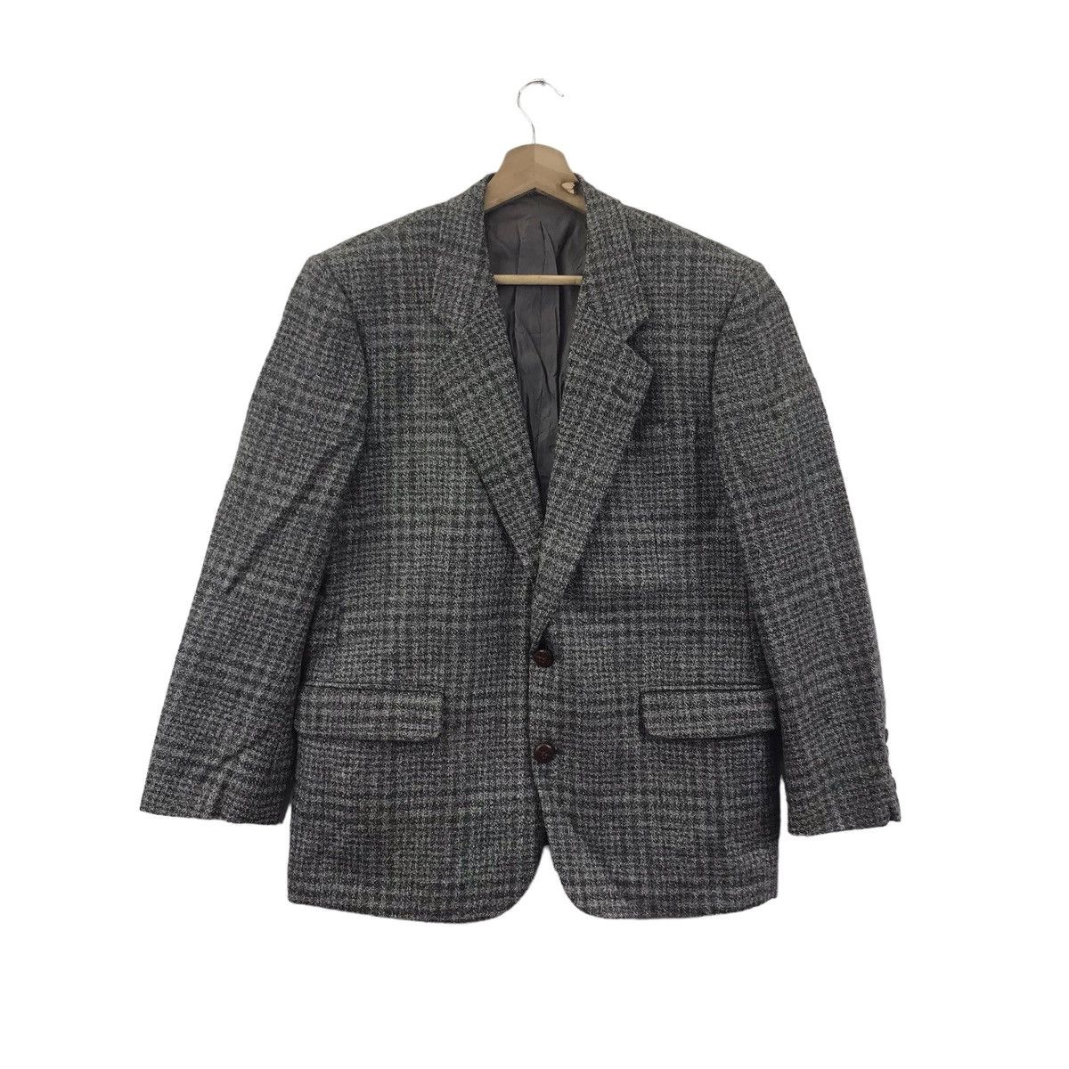 Christian Dior Monsieur CHRISTIAN DIOR MONSIEUR French Brand Check Grey Blazer Coat Size US M / EU 48-50 / 2 - 1 Thumbnail