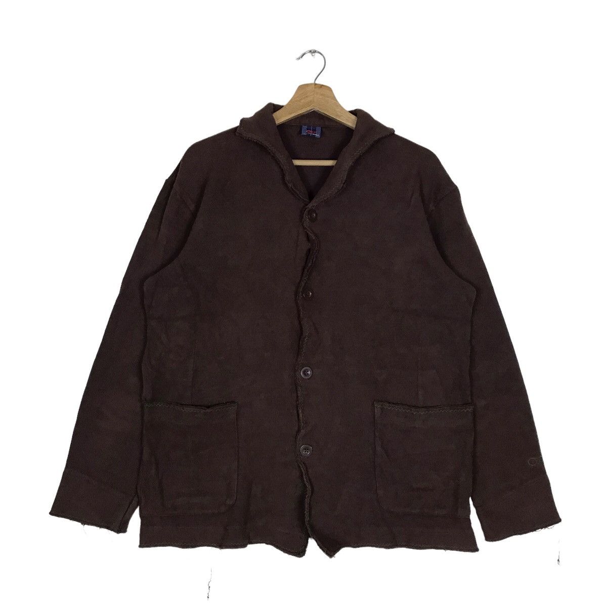 Vintage Global Work Shawl Collar Button Down Cotton Jacket