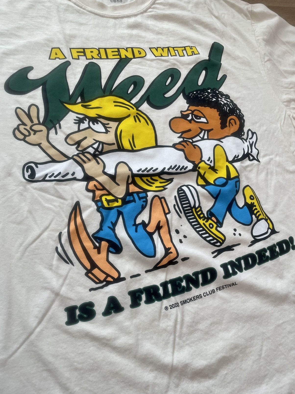Band Tees A FRIEND WITH WEED 2022 Smokers Club Festival Big Joint Tee Size US XXL / EU 58 / 5 - 4 Thumbnail