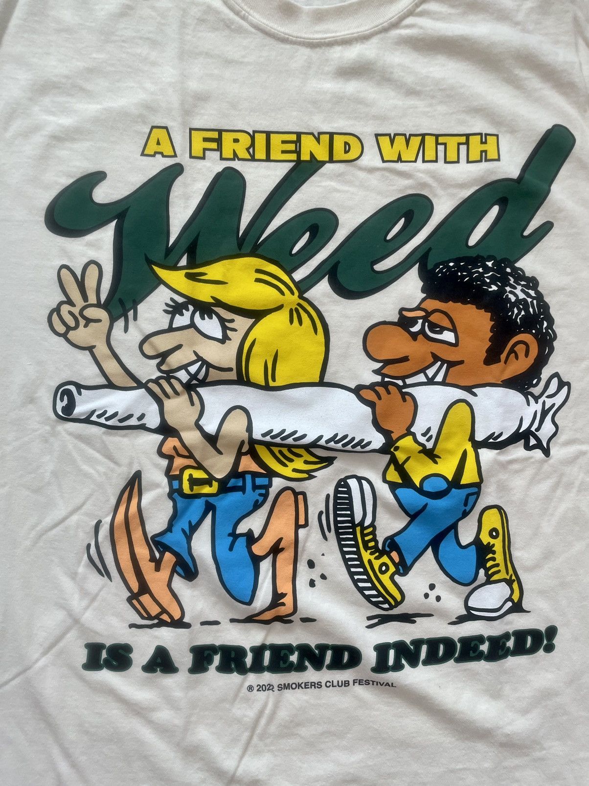Band Tees A FRIEND WITH WEED 2022 Smokers Club Festival Big Joint Tee Size US XXL / EU 58 / 5 - 1 Thumbnail