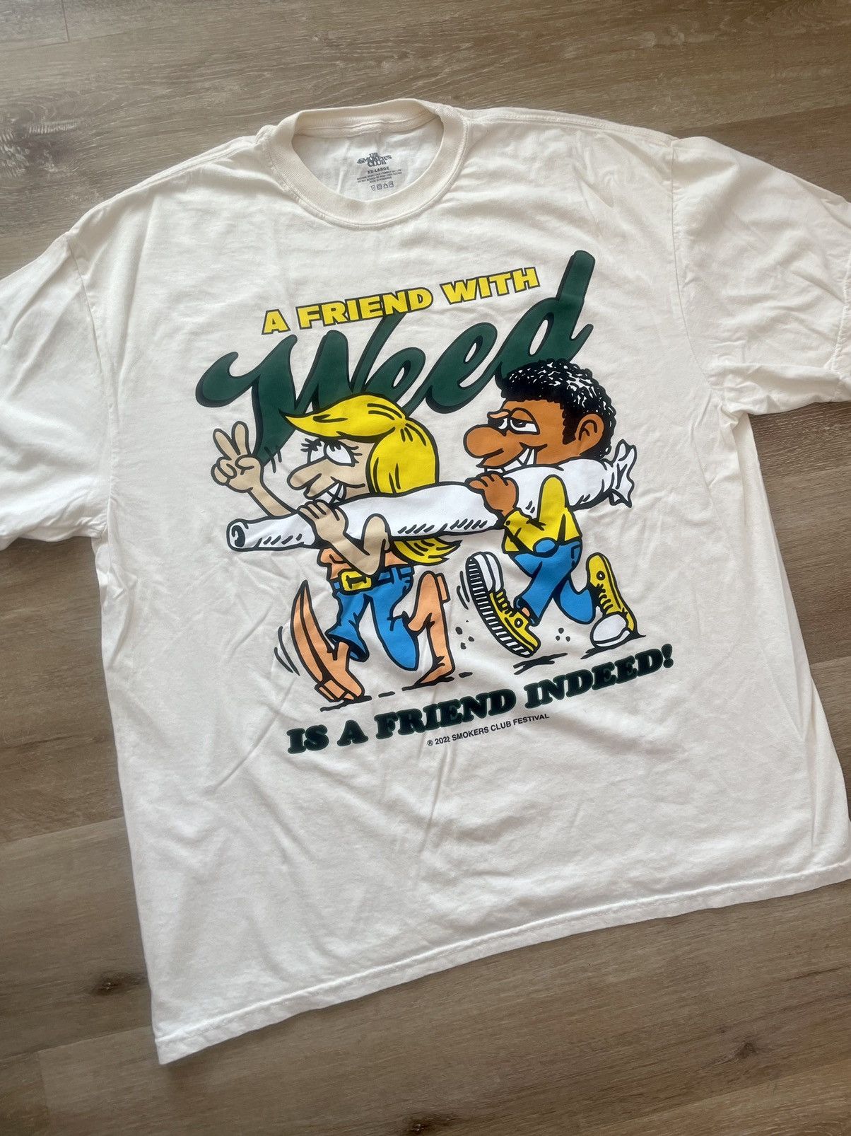 Band Tees A FRIEND WITH WEED 2022 Smokers Club Festival Big Joint Tee Size US XXL / EU 58 / 5 - 6 Thumbnail