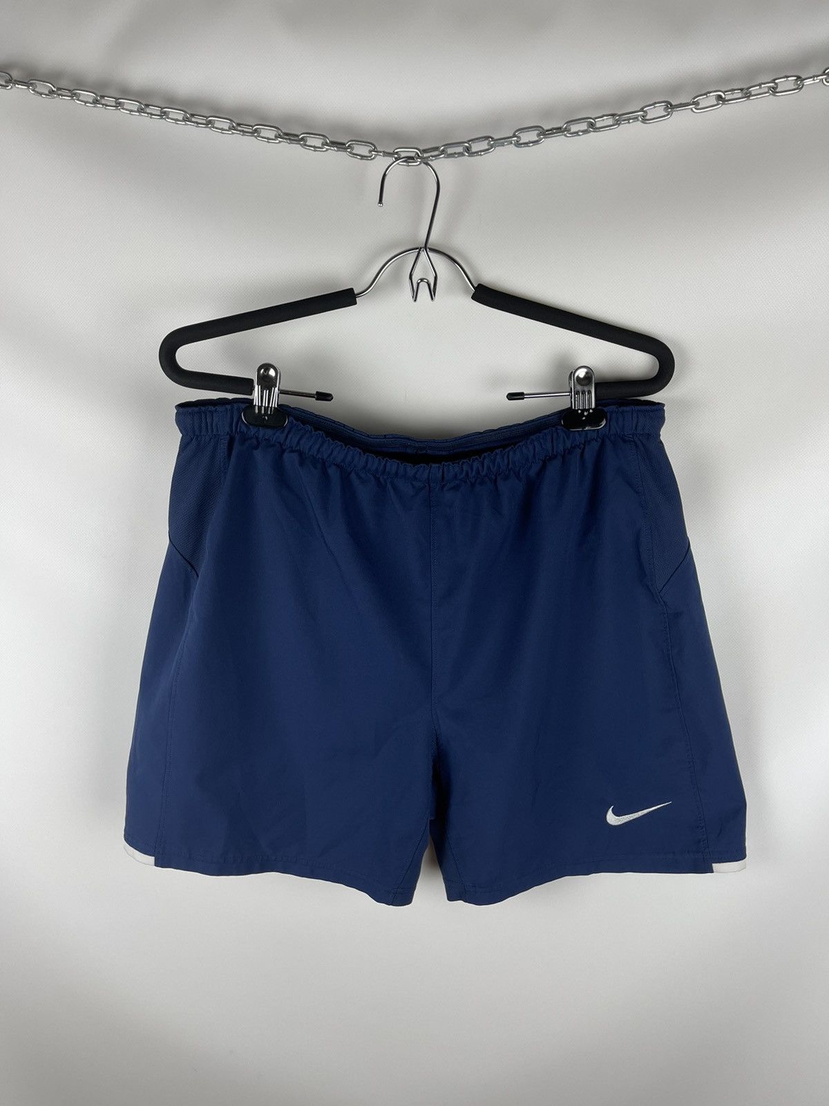 Nike Nike Vintage y2k blue sport shorts swoosh logo Size US 32 / EU 48 - 1 Thumbnail