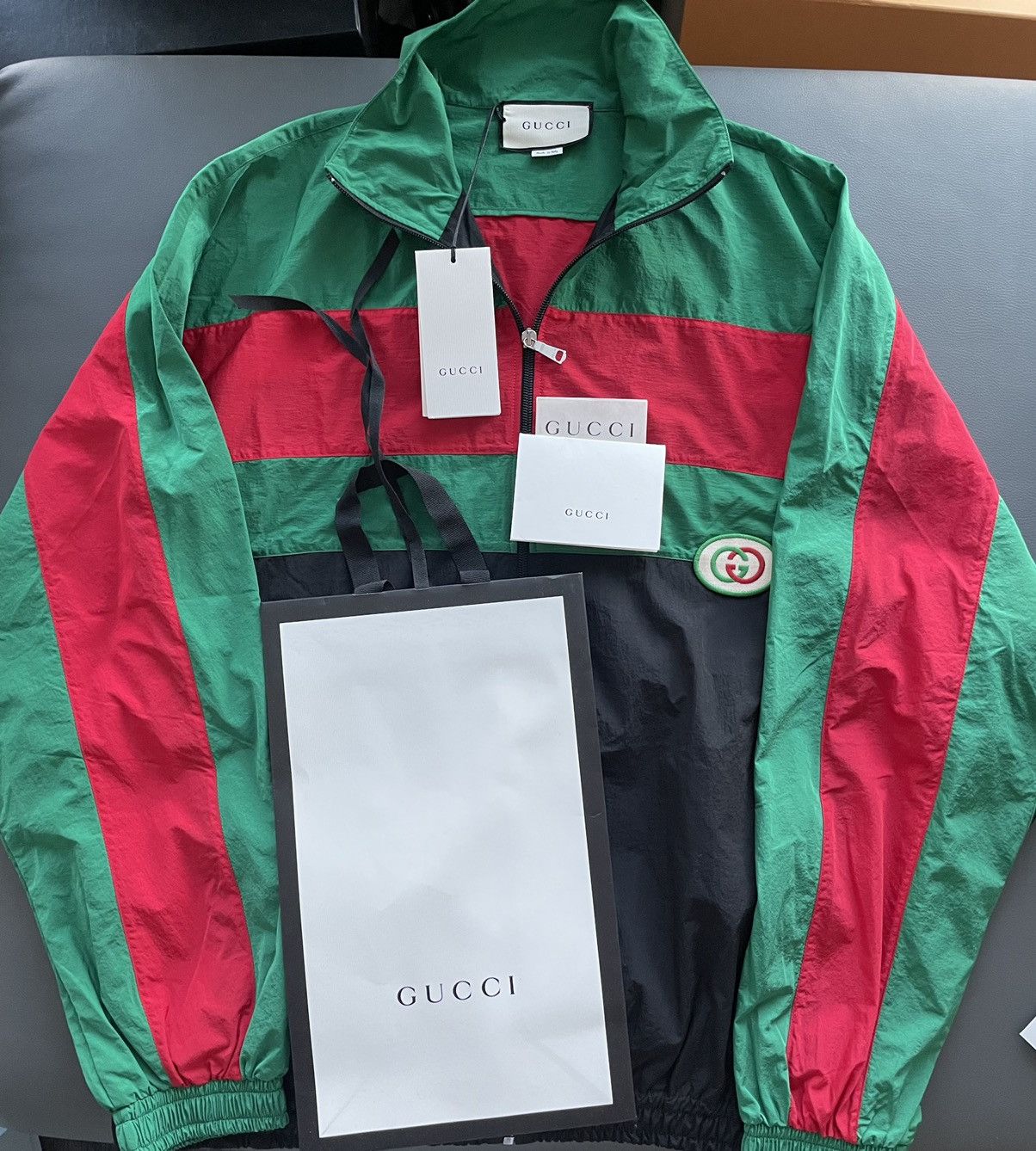 Gucci Super Runway Gucci Track Vintage Bomber Jacket Size US L / EU 52-54 / 3 - 1 Thumbnail