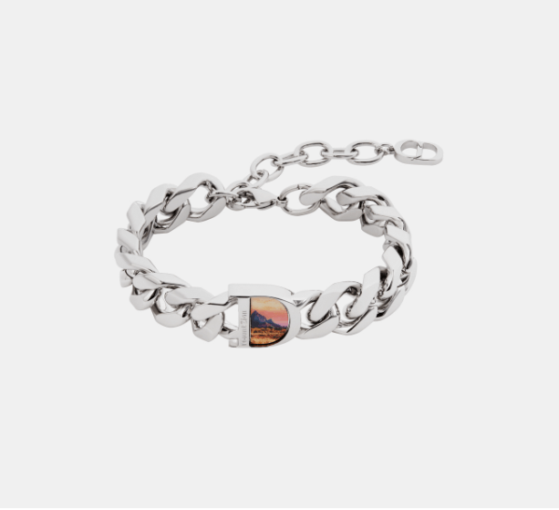 image of Dior O1W1Db10723 "d" Bracelet In Silver, Men's