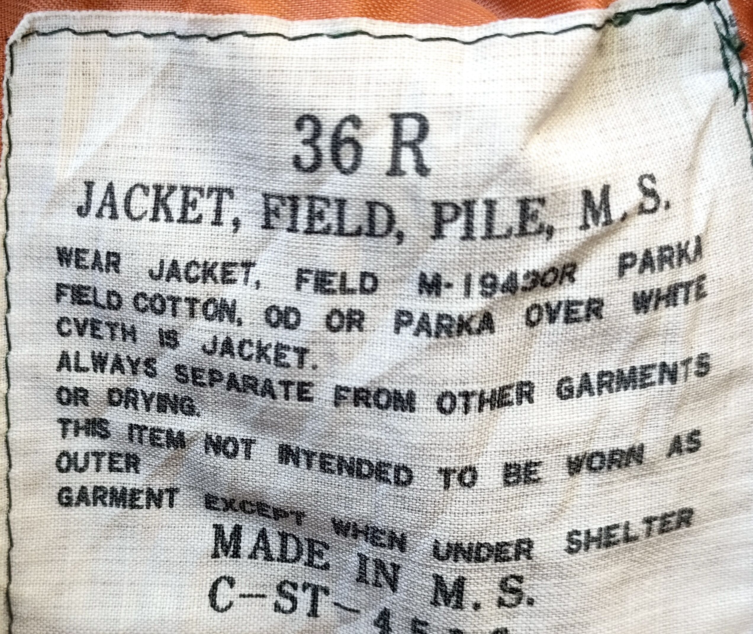Other Jumpe Field Pile M.S MA-1 Jacket Size US M / EU 48-50 / 2 - 8 Thumbnail
