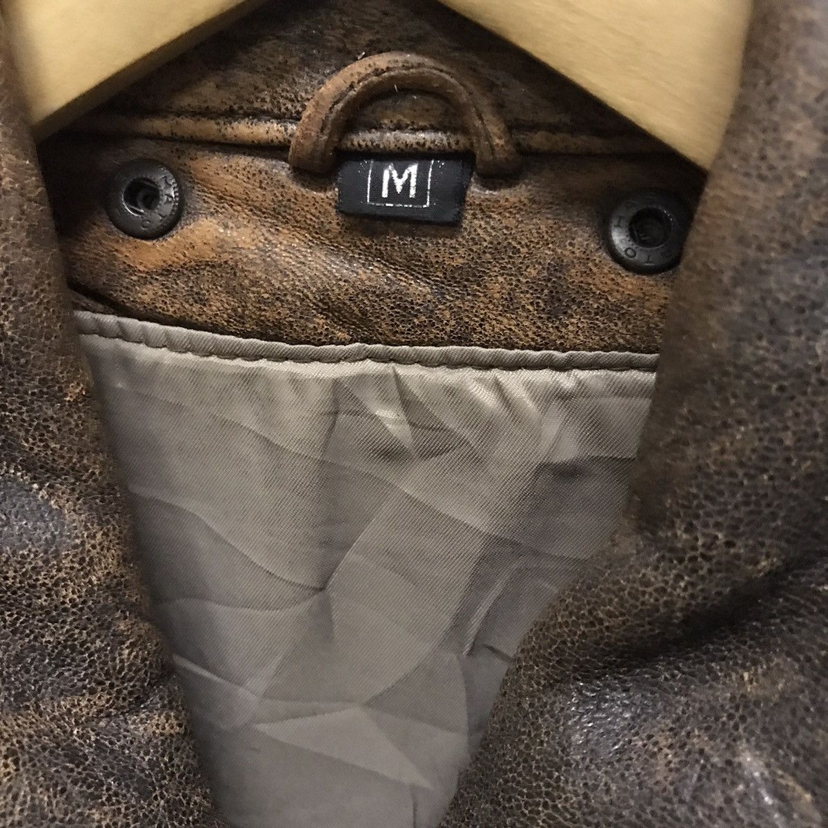 Les Artists × Vintage Vintage 80s Marilyn Monroe brown trucker leather jacket Size US M / EU 48-50 / 2 - 10 Thumbnail