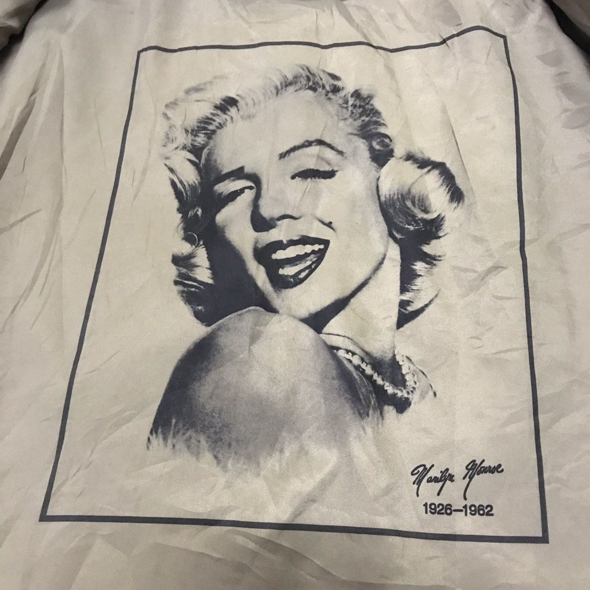 Les Artists × Vintage Vintage 80s Marilyn Monroe brown trucker leather jacket Size US M / EU 48-50 / 2 - 3 Thumbnail