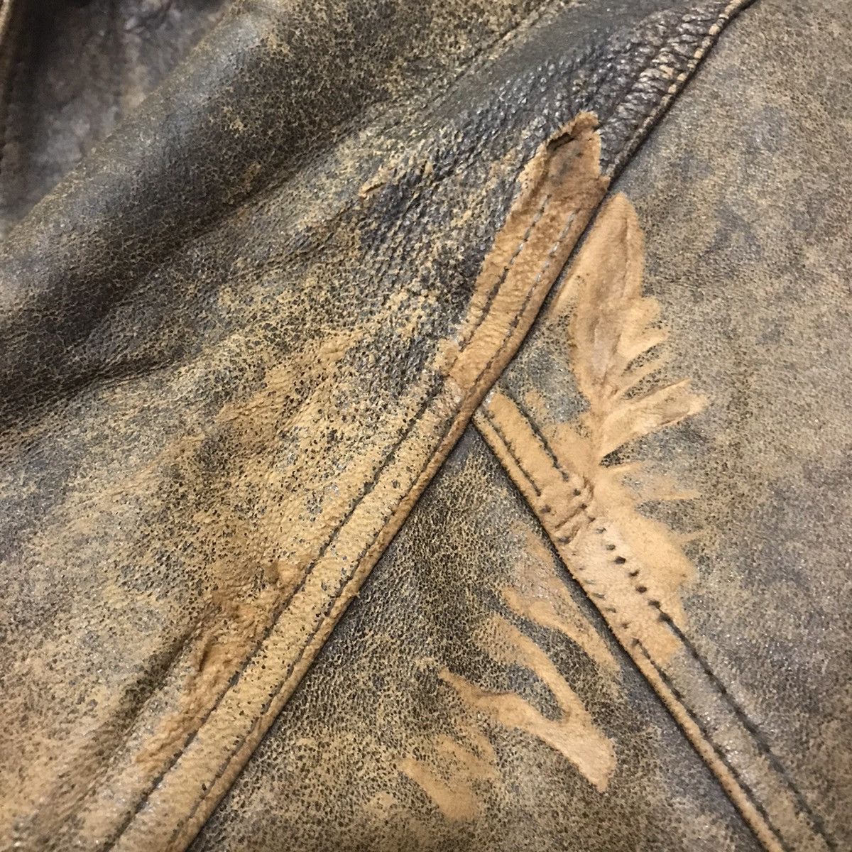 Les Artists × Vintage Vintage 80s Marilyn Monroe brown trucker leather jacket Size US M / EU 48-50 / 2 - 14 Thumbnail
