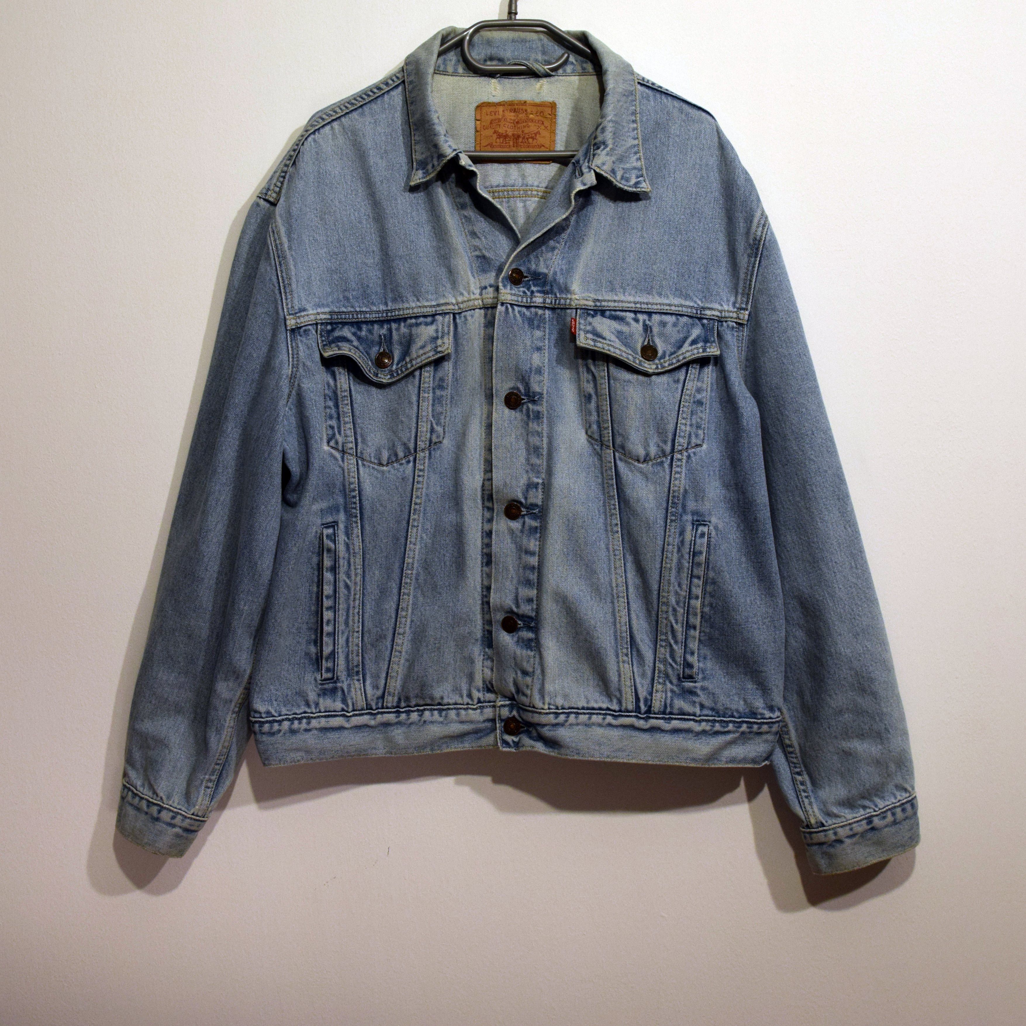 image of Levis x Levis Vintage Clothing 1991 Washed Indigo Red Tab Levi’S Jeans Jacket Xl, Men's