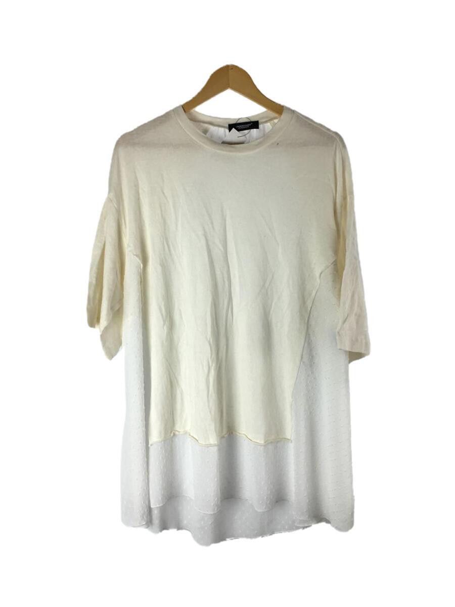 image of Undercover Asymmetrical Patchwork Tee in White, Men's (Size 2XL)