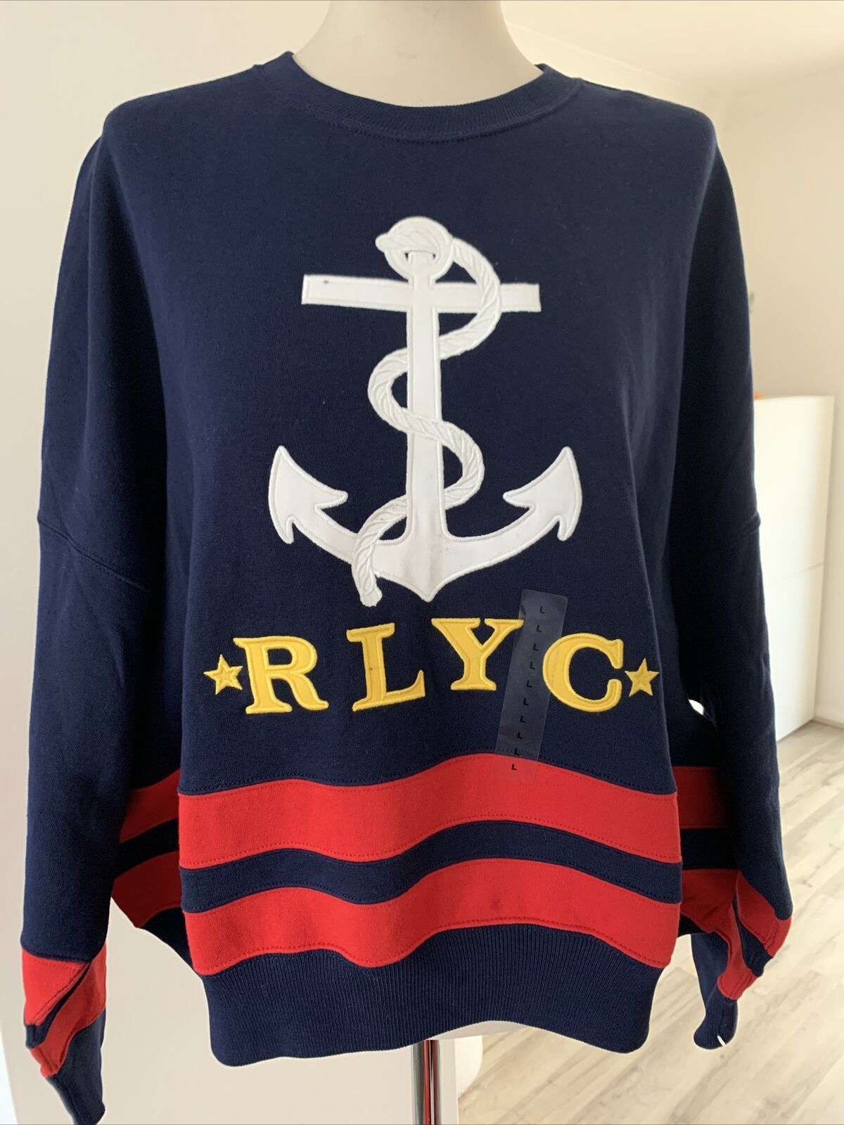Polo Ralph Lauren Polo Ralph Lauren RLYC Embroidered Anchor Sweatshirt Large Size US L / EU 52-54 / 3 - 1 Thumbnail