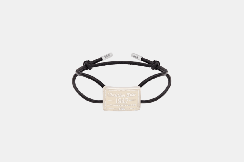 image of O1W1Db10723 'christian Dior 1947' Bracelet In Black, Men's