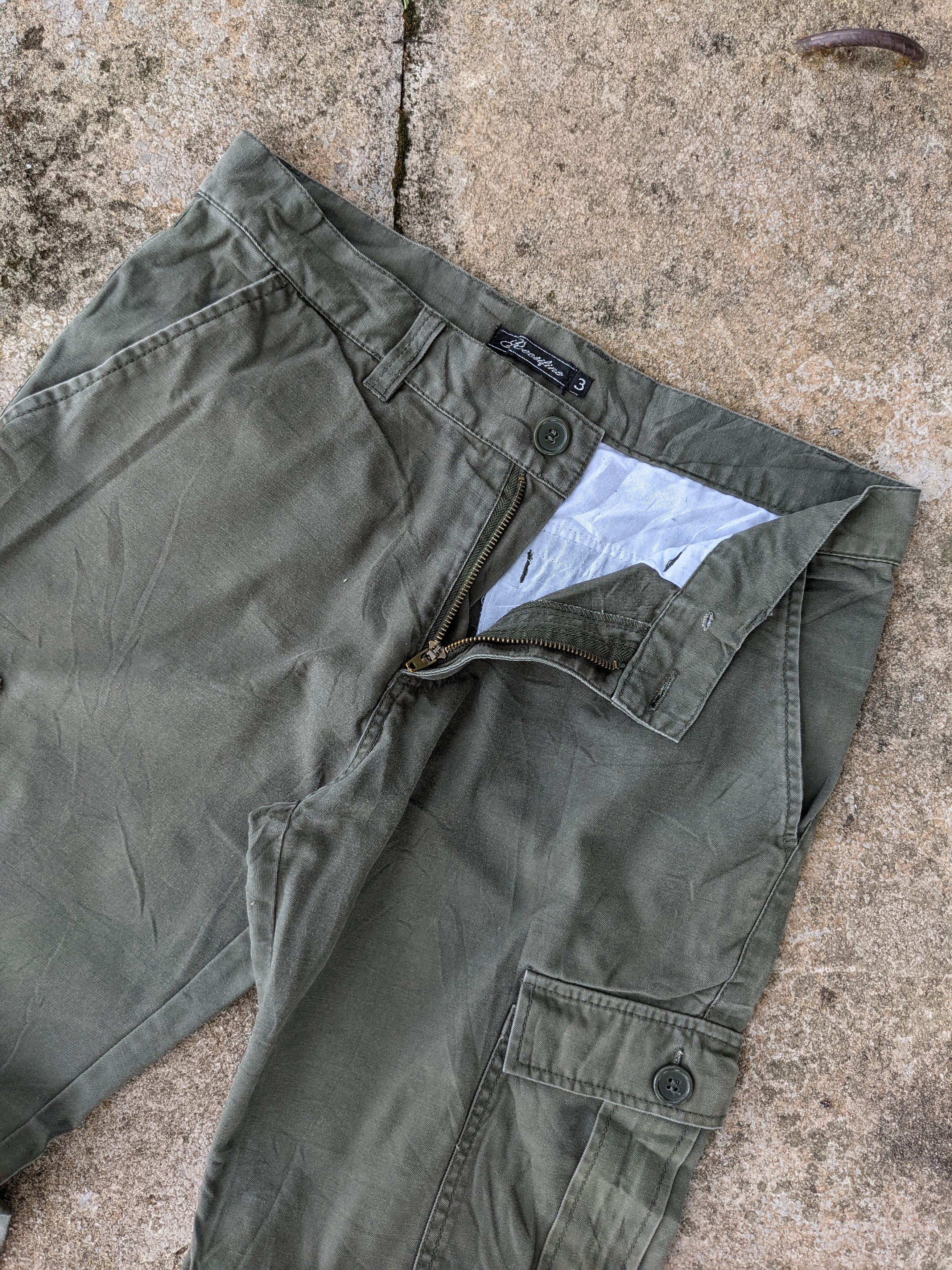 Japanese Brand ⚡️Steals⚡️ Japanese Brand Olive Green Cargo Pant Size US 32 / EU 48 - 4 Thumbnail