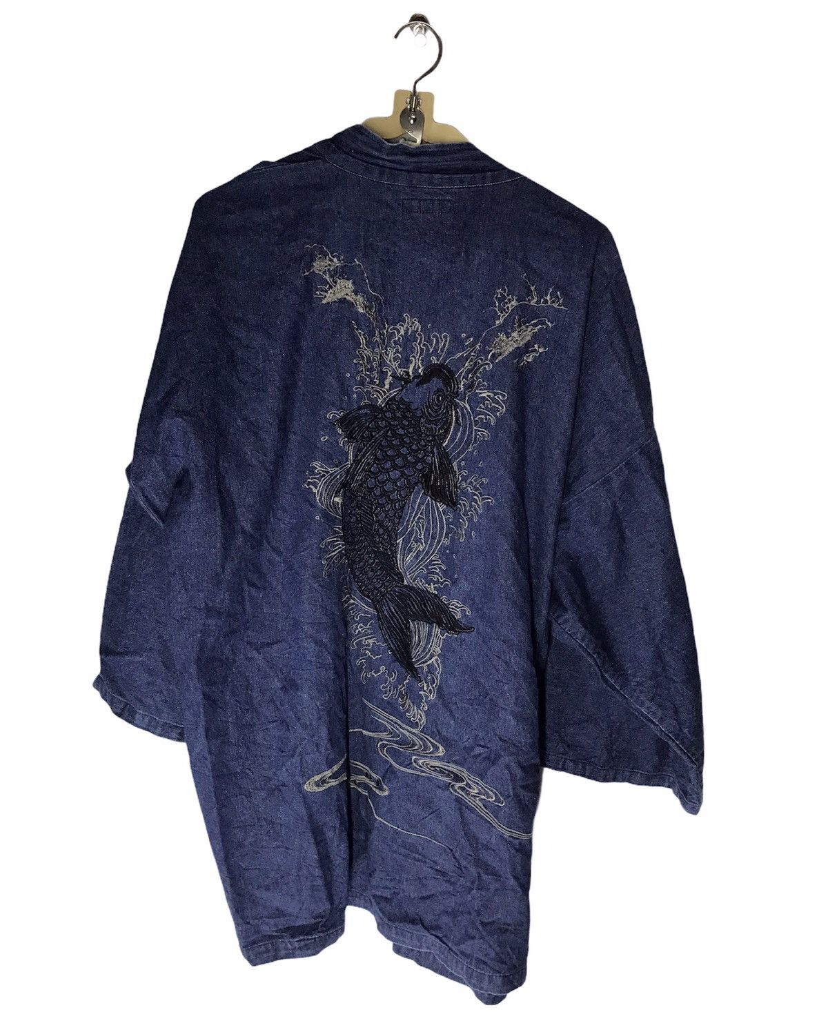Japanese Brand × Vintage Denim kimono embroidered koi fish Size US XXL / EU 58 / 5 - 1 Thumbnail