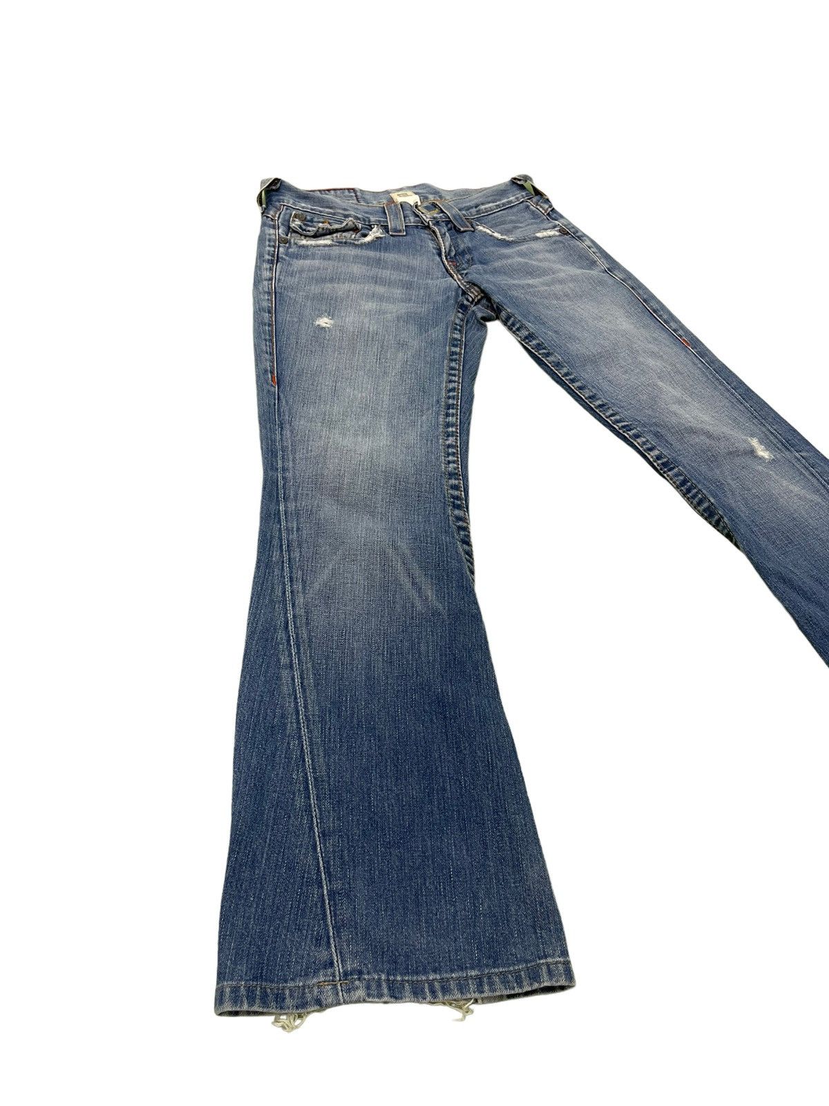 True Religion Flare Jeans True Religion USA Low Rise Distres Boot Cut 4🟦5 Size US 28 / EU 44 - 1 Thumbnail