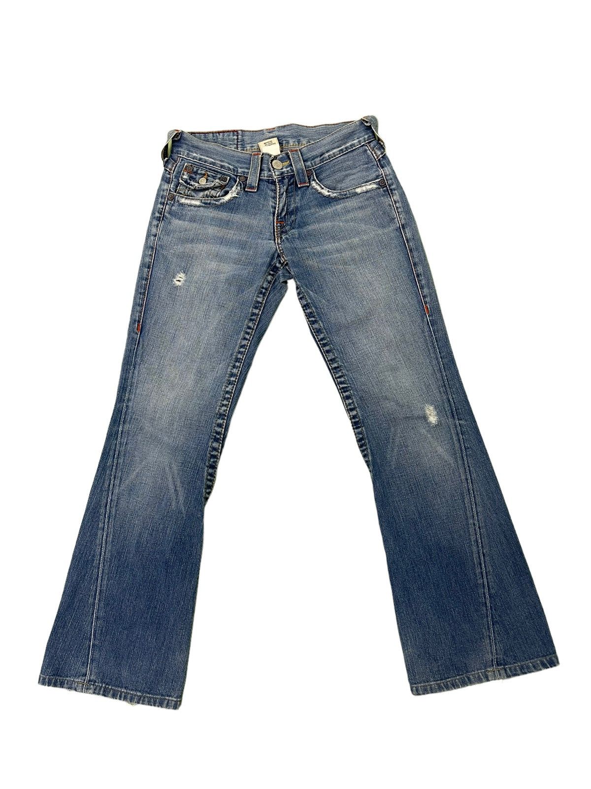 True Religion Flare Jeans True Religion USA Low Rise Distres Boot Cut 4🟦5 Size US 28 / EU 44 - 2 Thumbnail