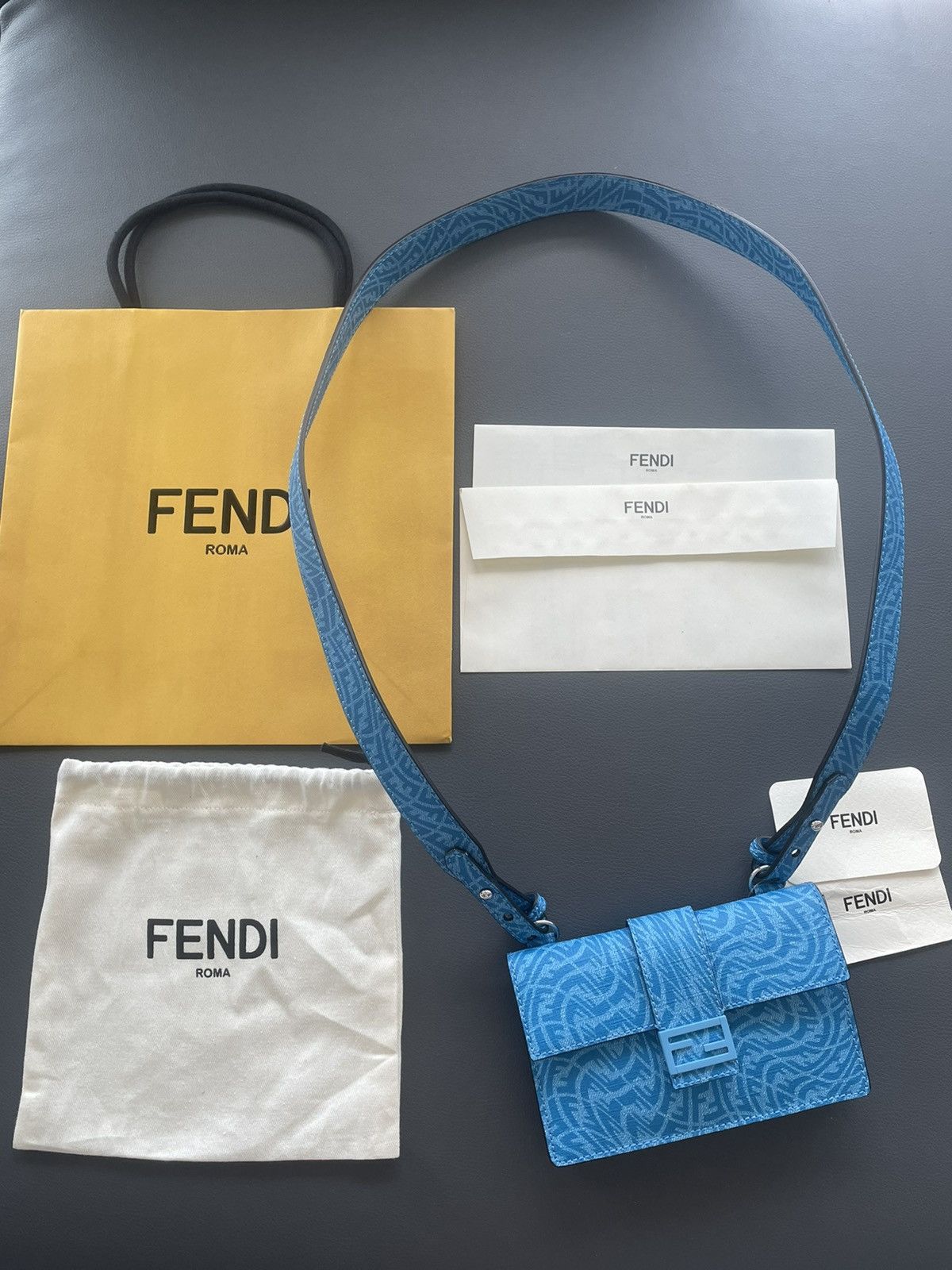 Fendi Rare Super Runway Brand New Iconic Men’s Baguette Mini Bag Size ONE SIZE - 15 Thumbnail