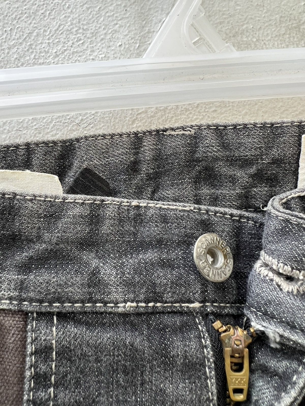 Vintage VTG SCANNER FUNDAMENTAL JAPAN Fade Black Denim Baggy Jeans Size US 32 / EU 48 - 2 Thumbnail
