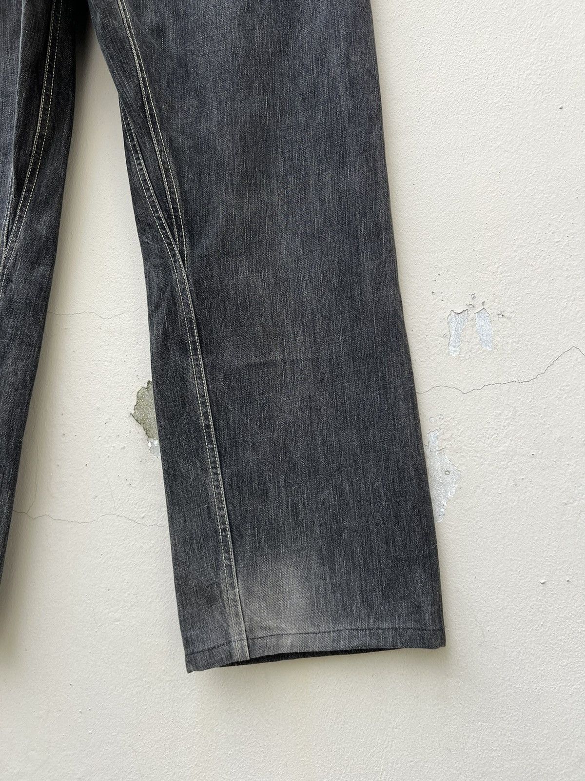 Vintage VTG SCANNER FUNDAMENTAL JAPAN Fade Black Denim Baggy Jeans Size US 32 / EU 48 - 14 Thumbnail