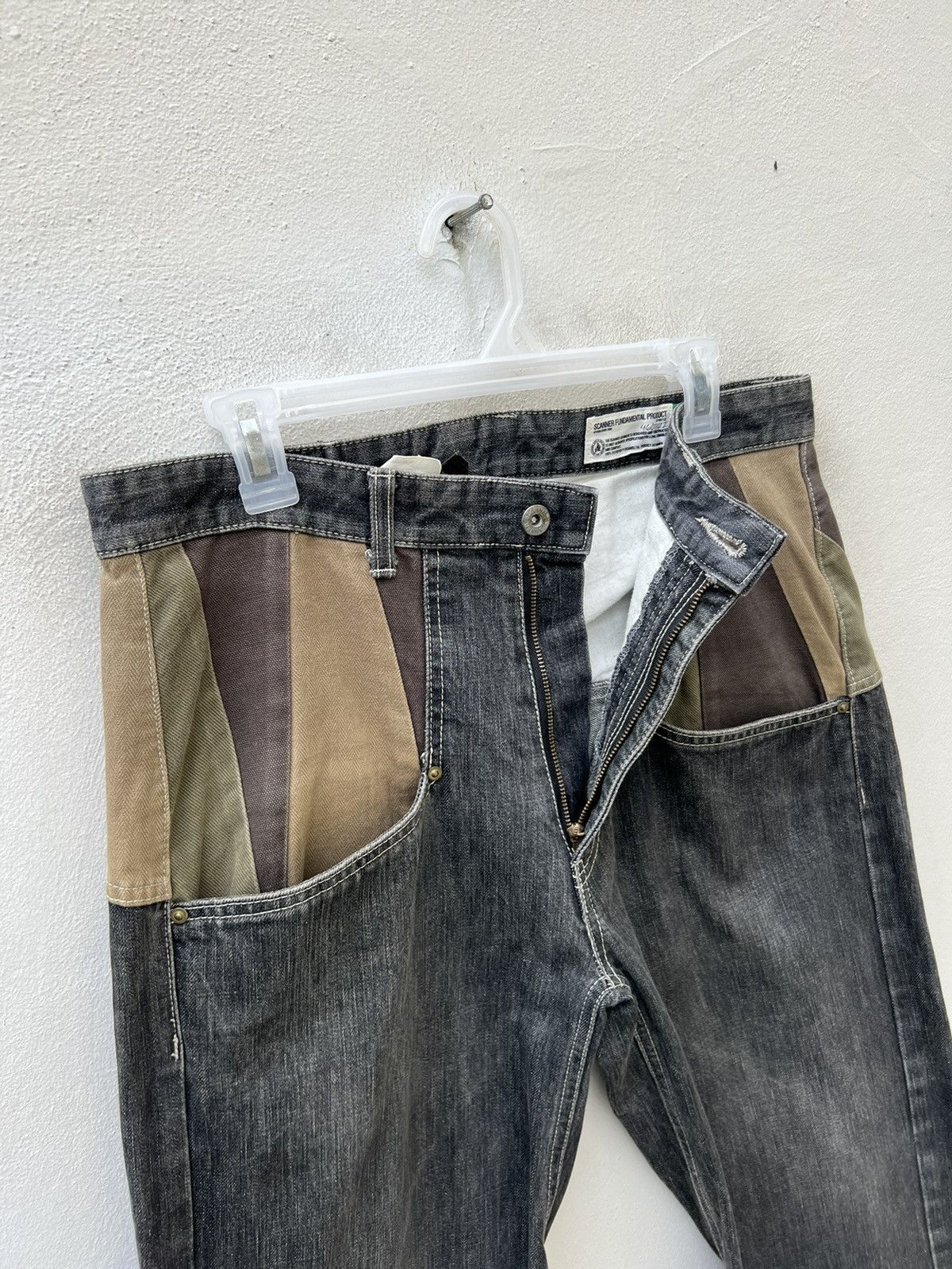 Vintage VTG SCANNER FUNDAMENTAL JAPAN Fade Black Denim Baggy Jeans Size US 32 / EU 48 - 3 Thumbnail
