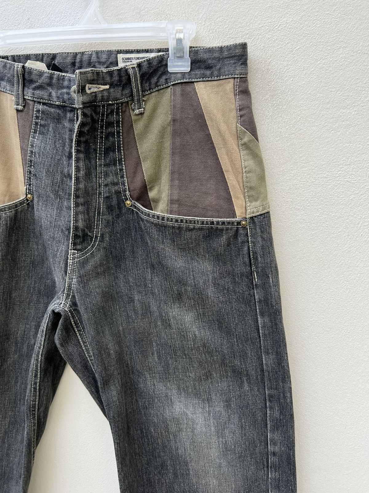 Vintage VTG SCANNER FUNDAMENTAL JAPAN Fade Black Denim Baggy Jeans Size US 32 / EU 48 - 6 Thumbnail