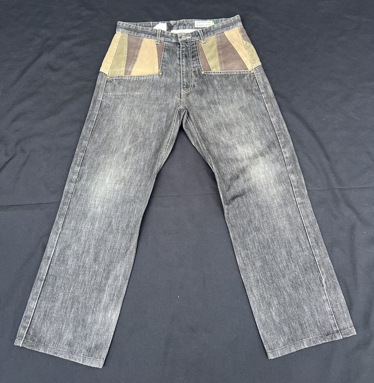 Vintage VTG SCANNER FUNDAMENTAL JAPAN Fade Black Denim Baggy Jeans Size US 32 / EU 48 - 19 Thumbnail