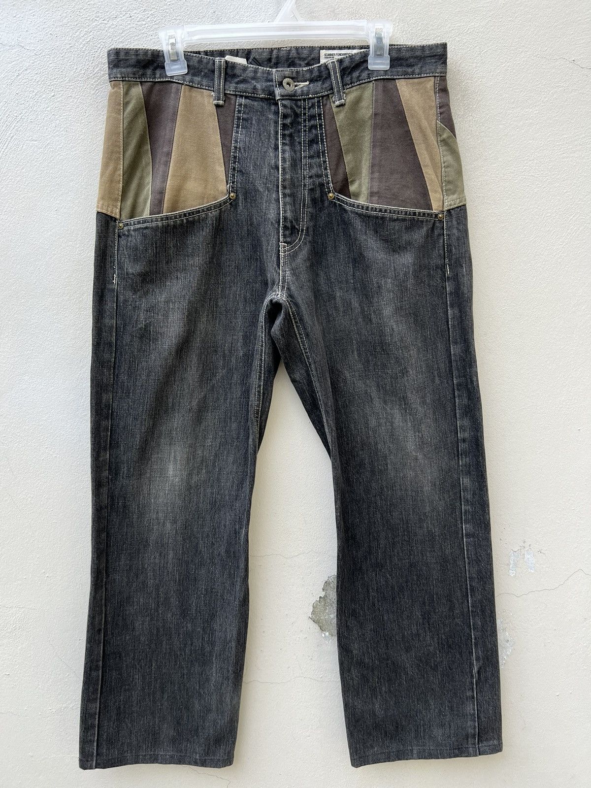 image of VTG Scanner Fundamental Japan Fade Black Denim Baggy Jeans, Men's (Size 32)