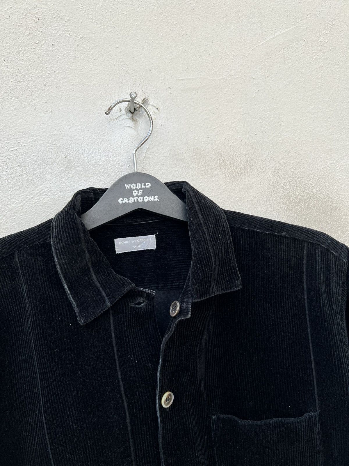 Comme des Garcons Homme 🔥 Vintage 1998 CDGH AD1998- Stripes Heavy Cord Button Shirt Size US L / EU 52-54 / 3 - 8 Thumbnail