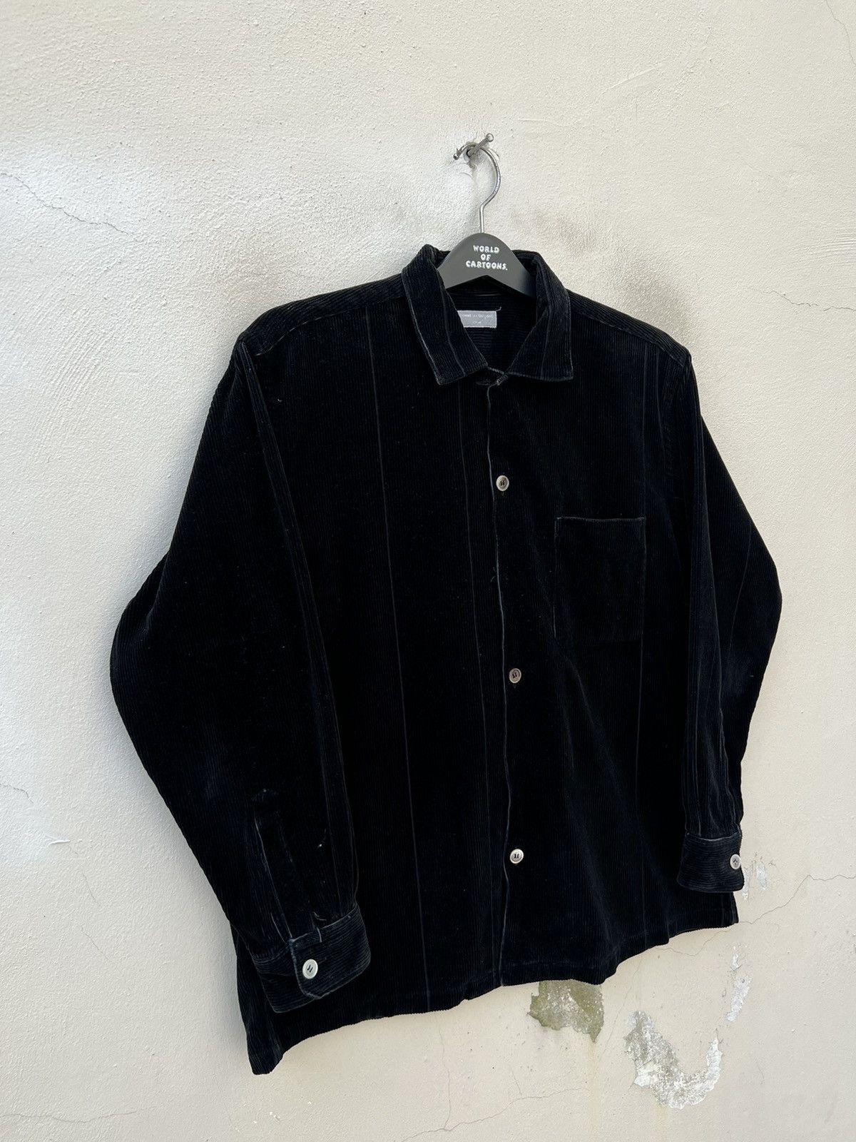 Comme des Garcons Homme 🔥 Vintage 1998 CDGH AD1998- Stripes Heavy Cord Button Shirt Size US L / EU 52-54 / 3 - 4 Thumbnail