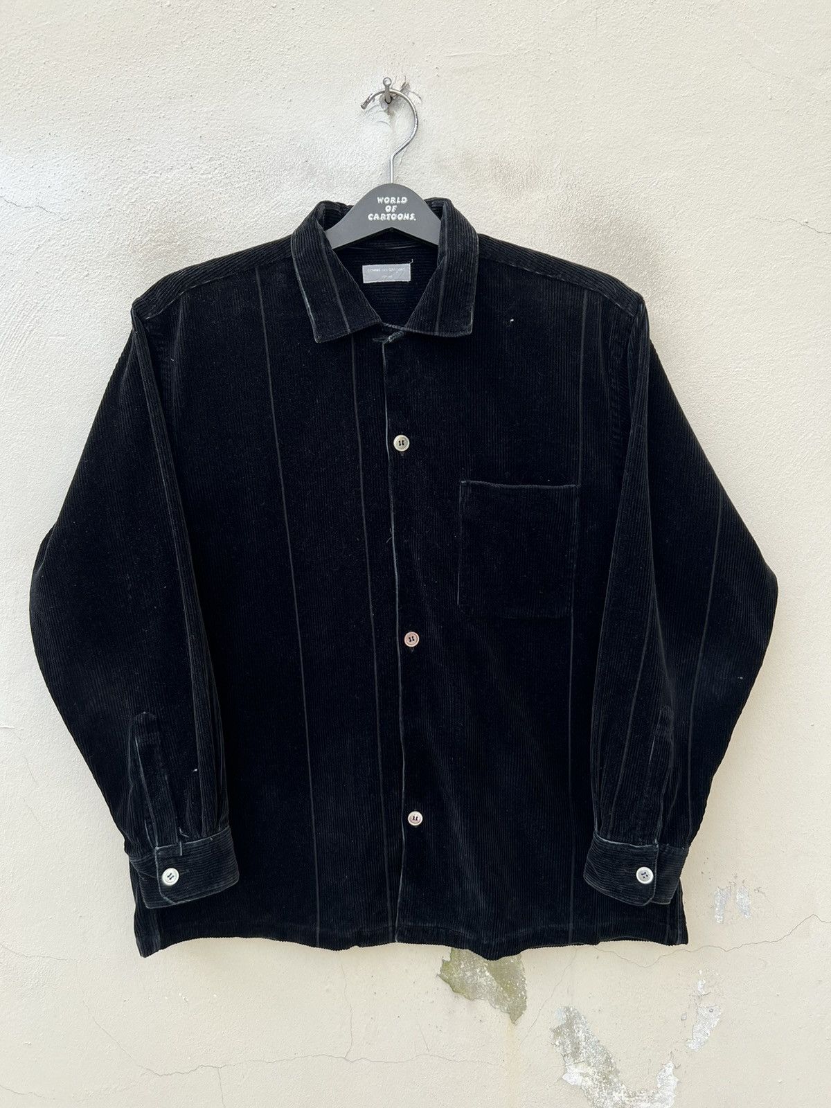 Comme des Garcons Homme 🔥 Vintage 1998 CDGH AD1998- Stripes Heavy Cord Button Shirt Size US L / EU 52-54 / 3 - 1 Thumbnail