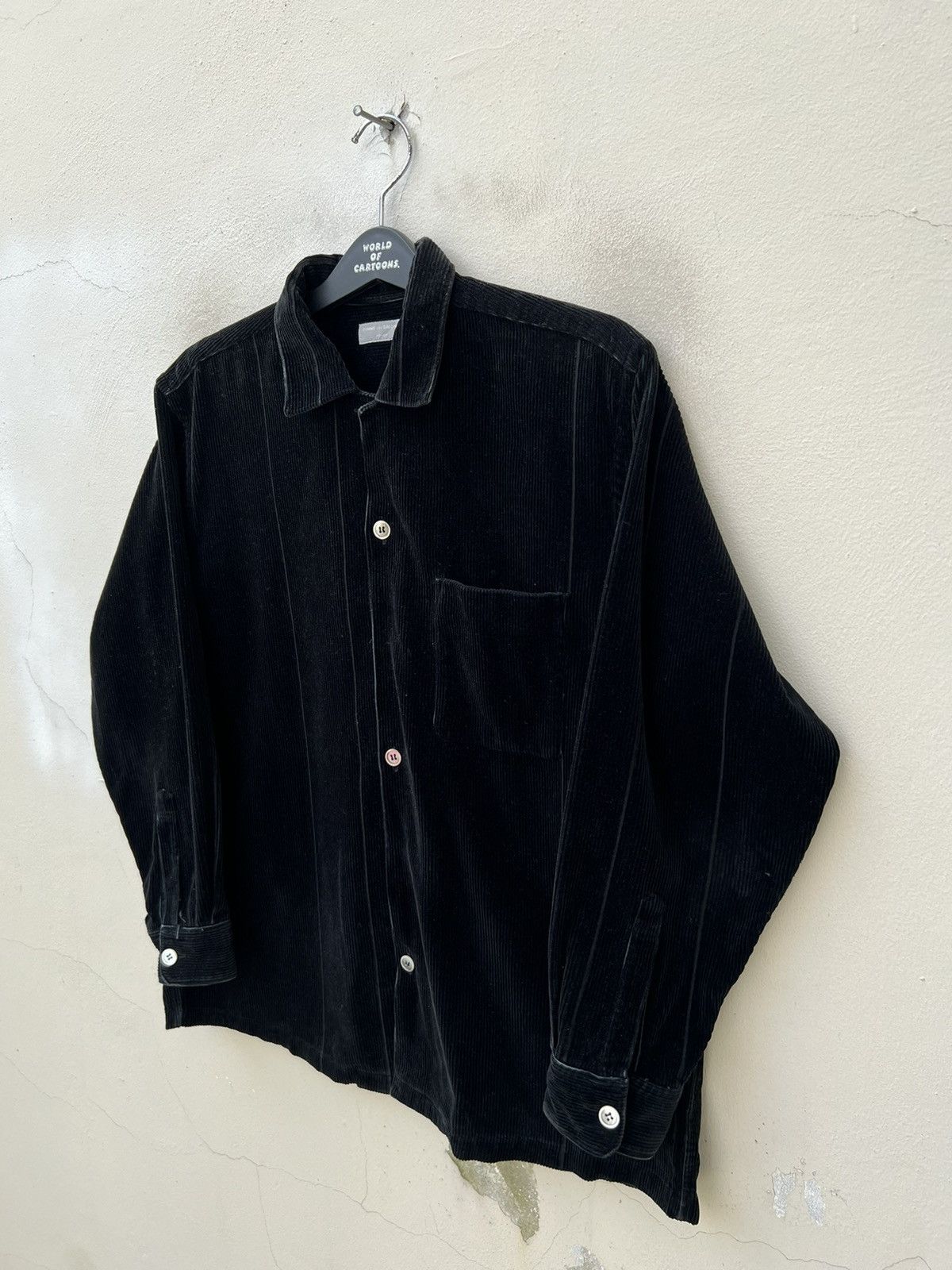 Comme des Garcons Homme 🔥 Vintage 1998 CDGH AD1998- Stripes Heavy Cord Button Shirt Size US L / EU 52-54 / 3 - 3 Thumbnail