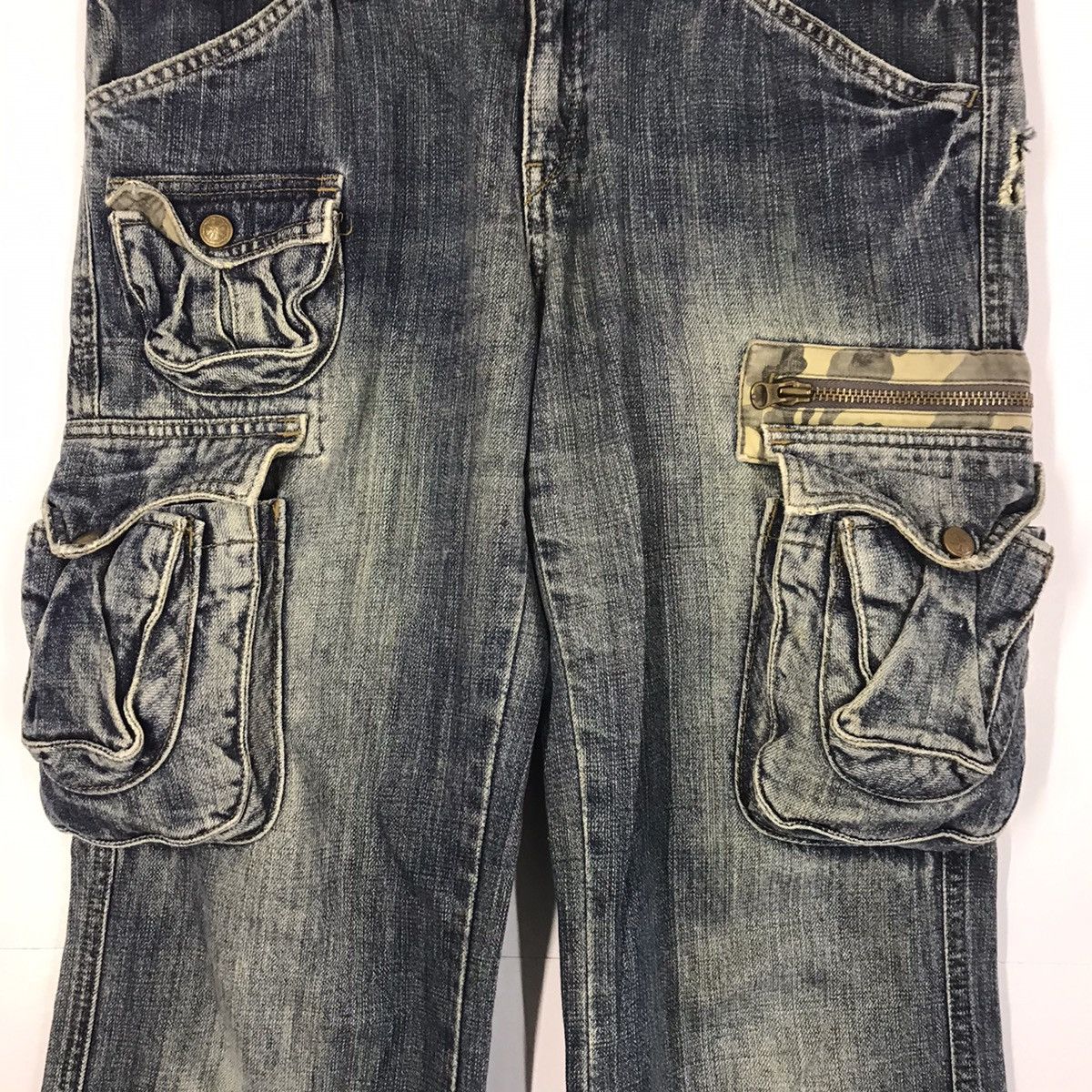 Japanese Brand × Vintage Japanese brand Jeans cargo baggy bondage multi pocket pant Size US 31 - 2 Thumbnail