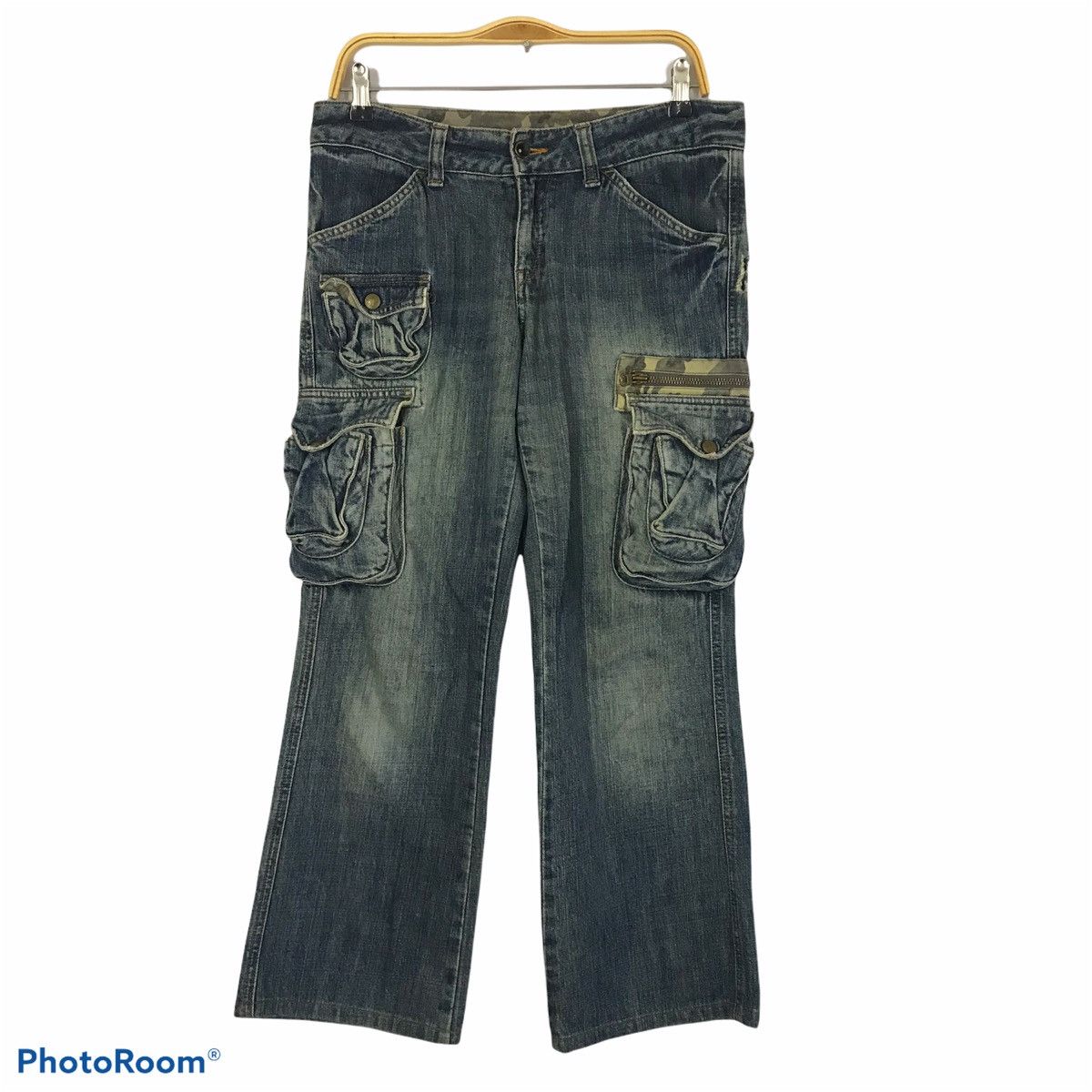Japanese Brand × Vintage Japanese brand Jeans cargo baggy bondage multi pocket pant Size US 31 - 1 Thumbnail