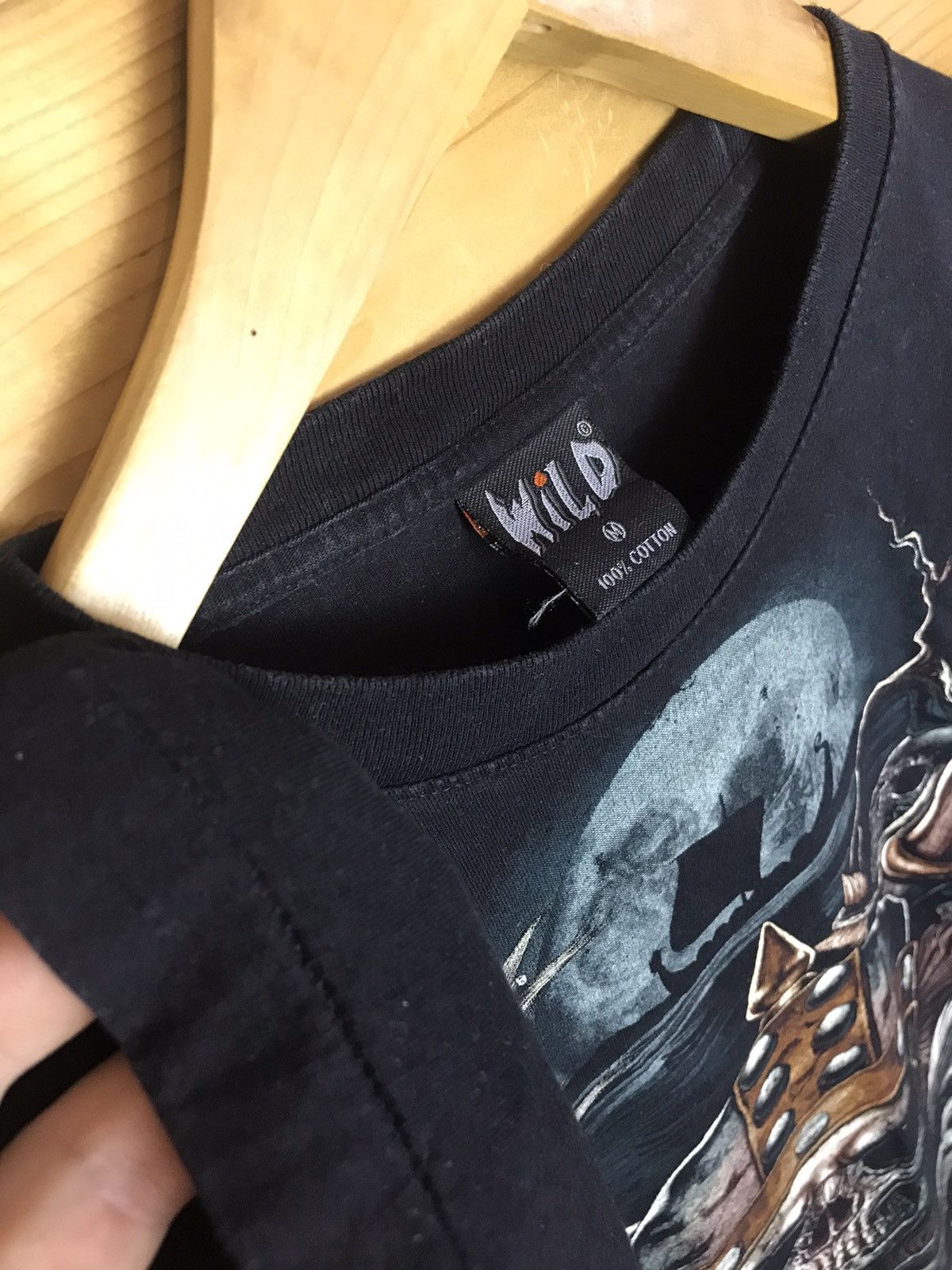 Vintage Vintage Wild skull single stitch t-shirt Size US S / EU 44-46 / 1 - 5 Thumbnail
